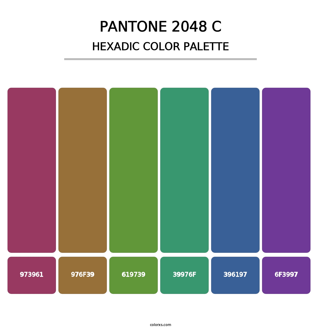 PANTONE 2048 C - Hexadic Color Palette