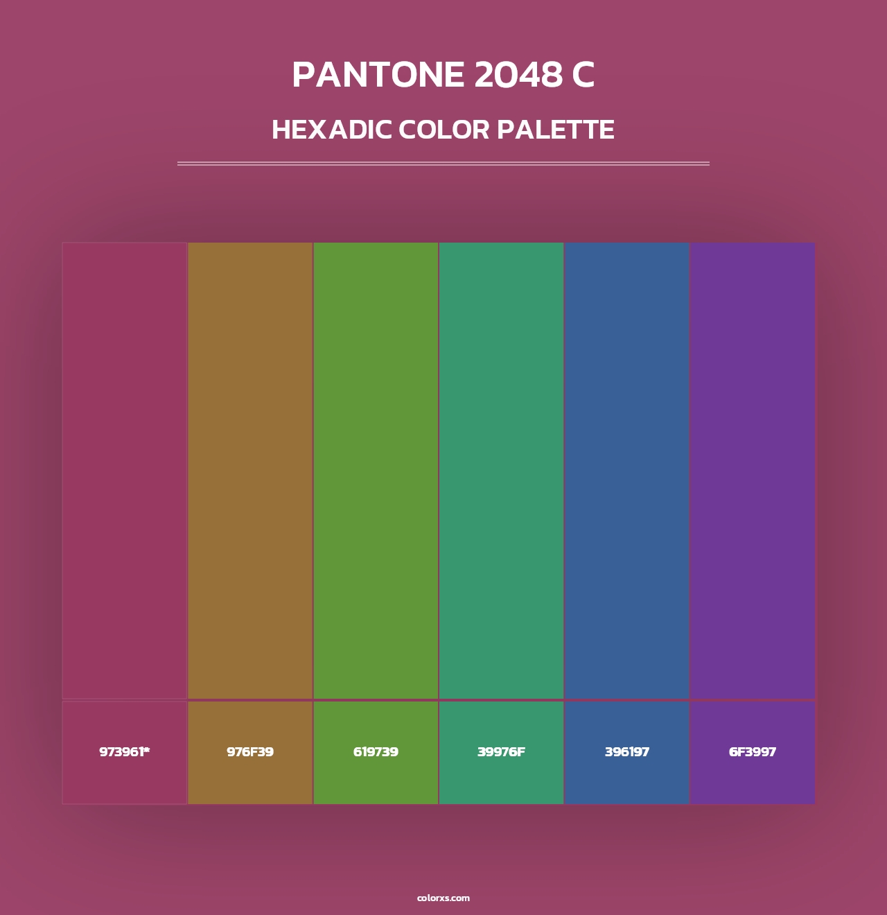 PANTONE 2048 C - Hexadic Color Palette