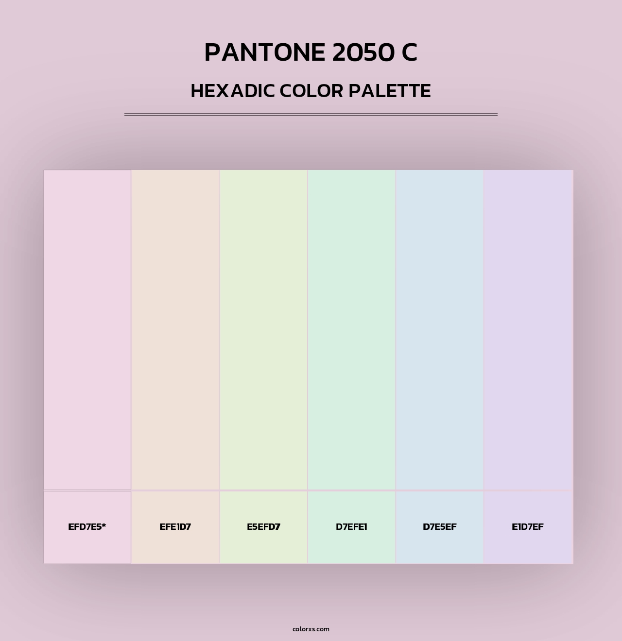 PANTONE 2050 C - Hexadic Color Palette