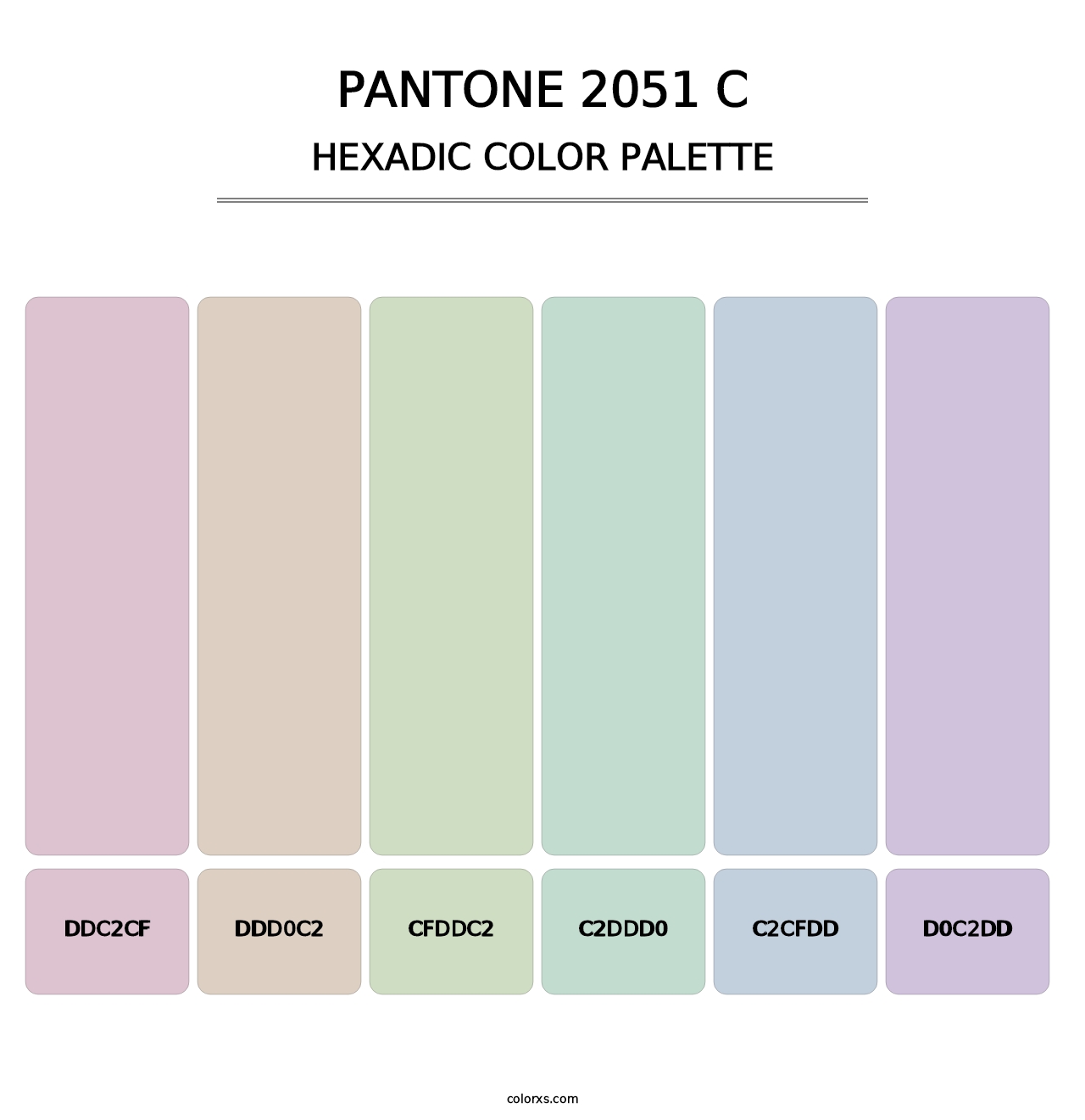 PANTONE 2051 C - Hexadic Color Palette