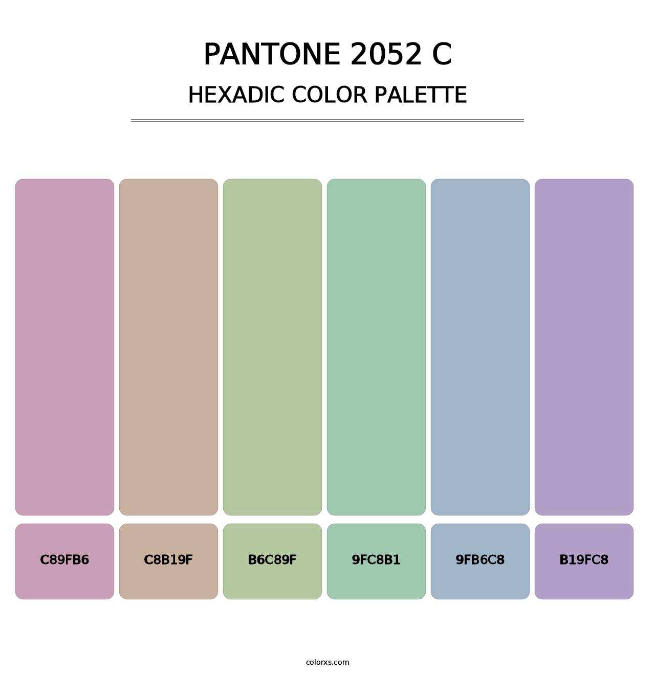 PANTONE 2052 C - Hexadic Color Palette