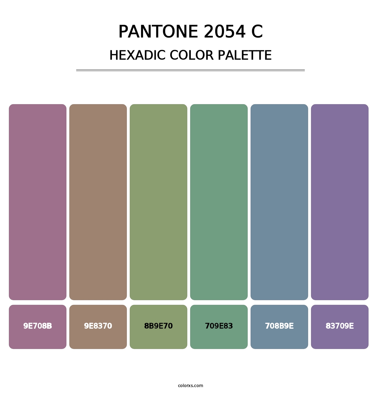 PANTONE 2054 C - Hexadic Color Palette