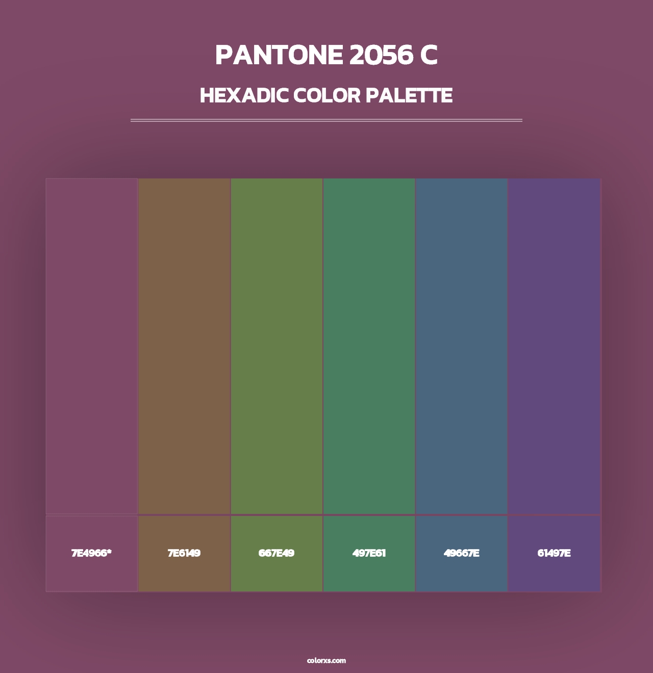 PANTONE 2056 C - Hexadic Color Palette
