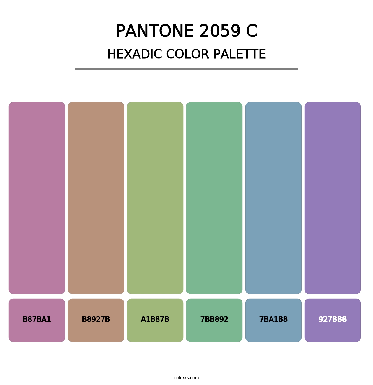 PANTONE 2059 C - Hexadic Color Palette