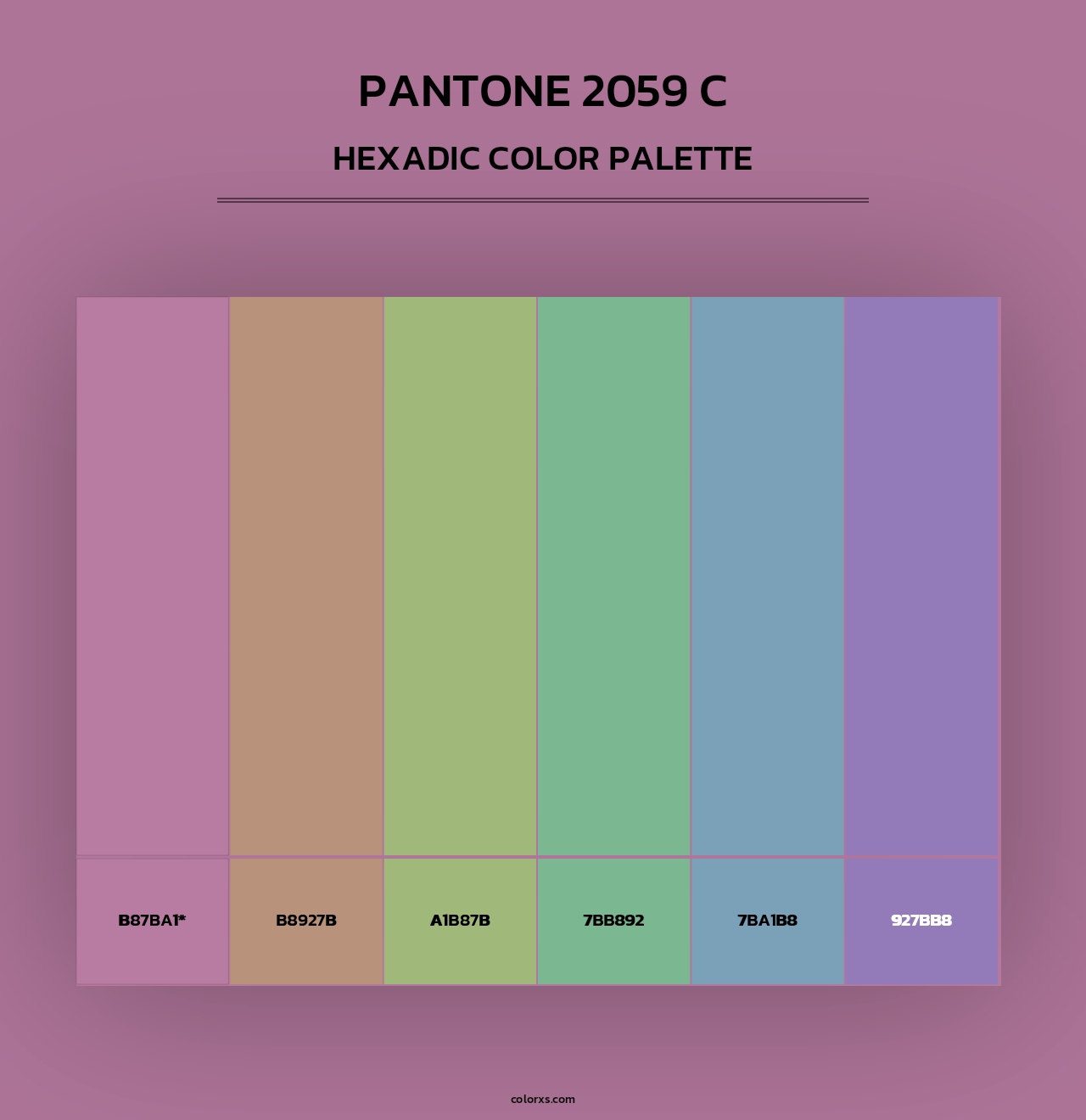 PANTONE 2059 C - Hexadic Color Palette