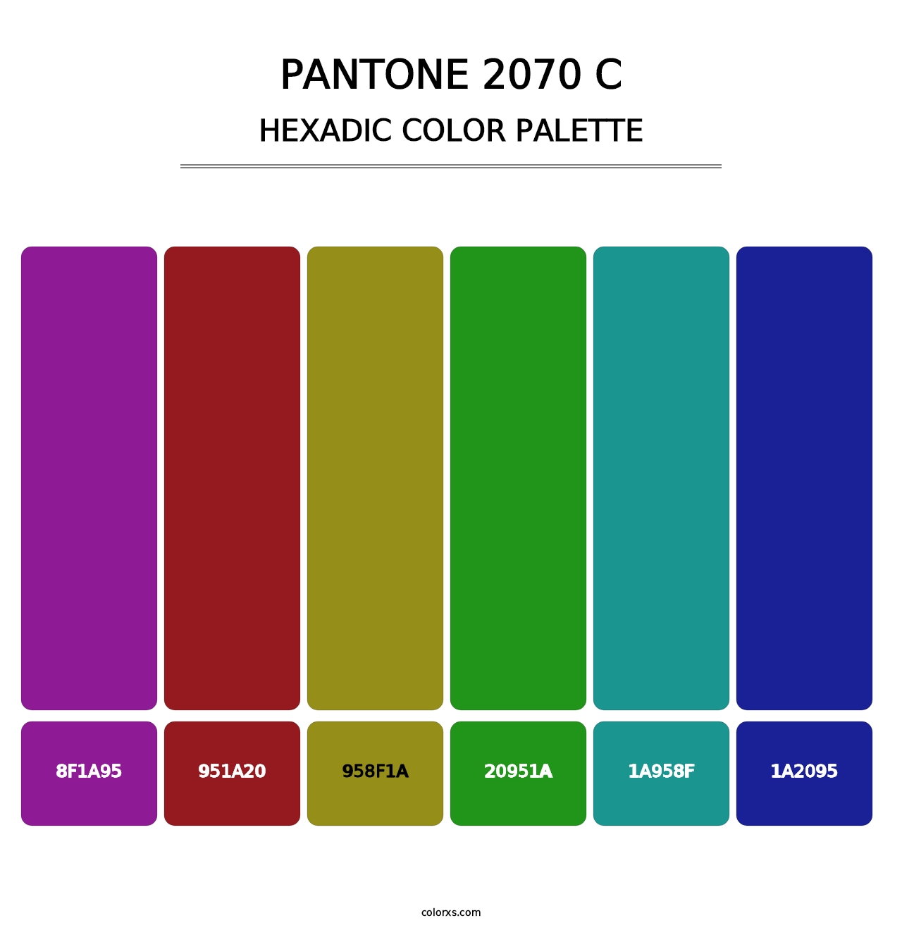PANTONE 2070 C - Hexadic Color Palette