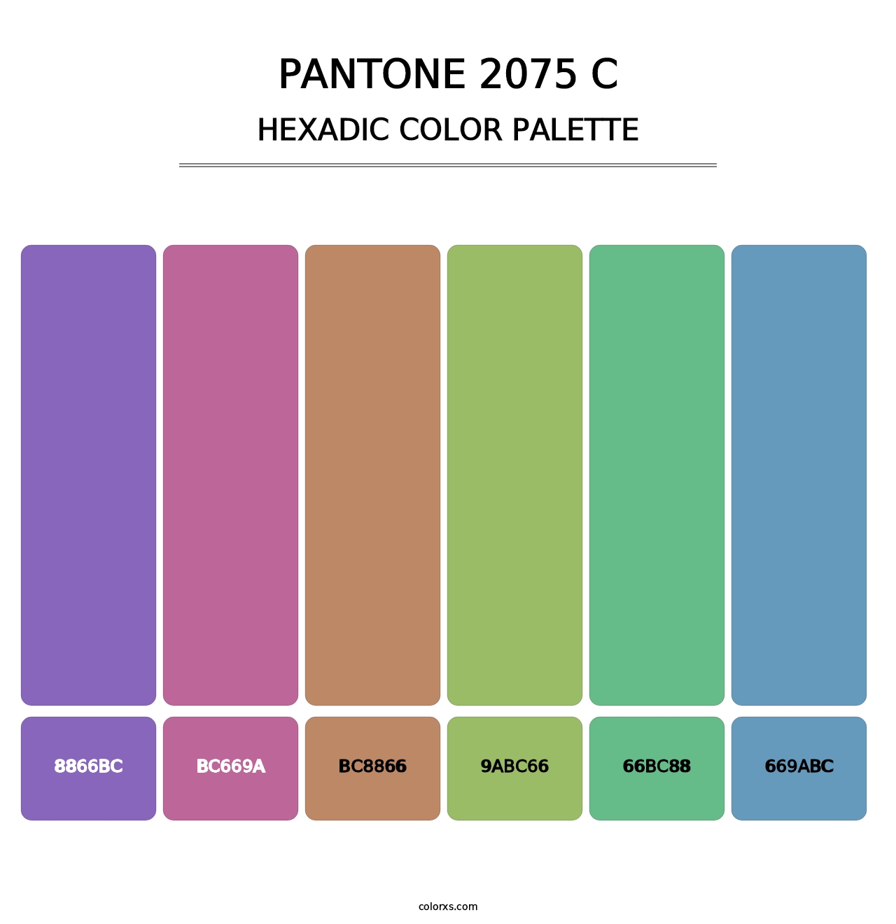 PANTONE 2075 C - Hexadic Color Palette