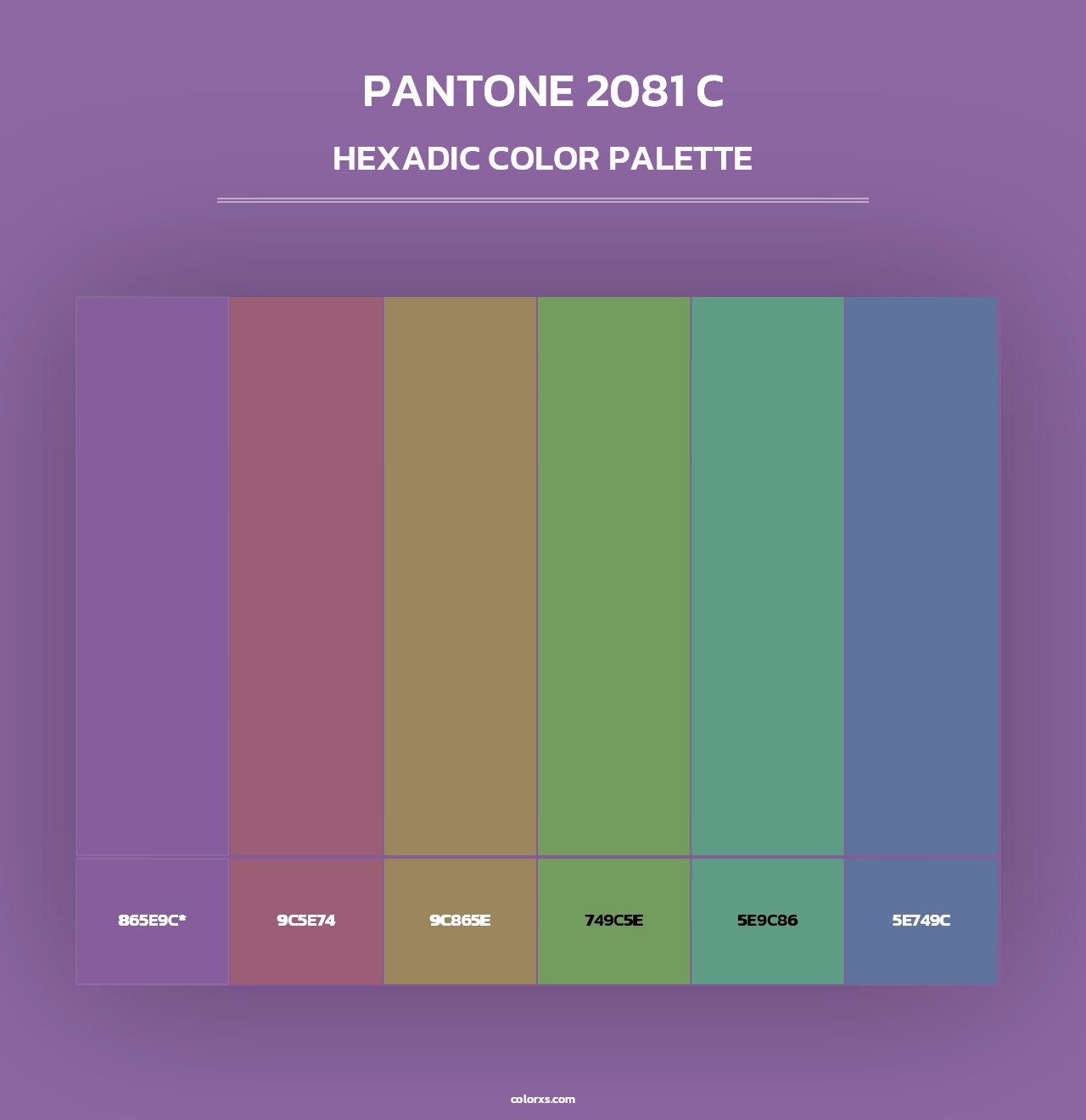 PANTONE 2081 C - Hexadic Color Palette