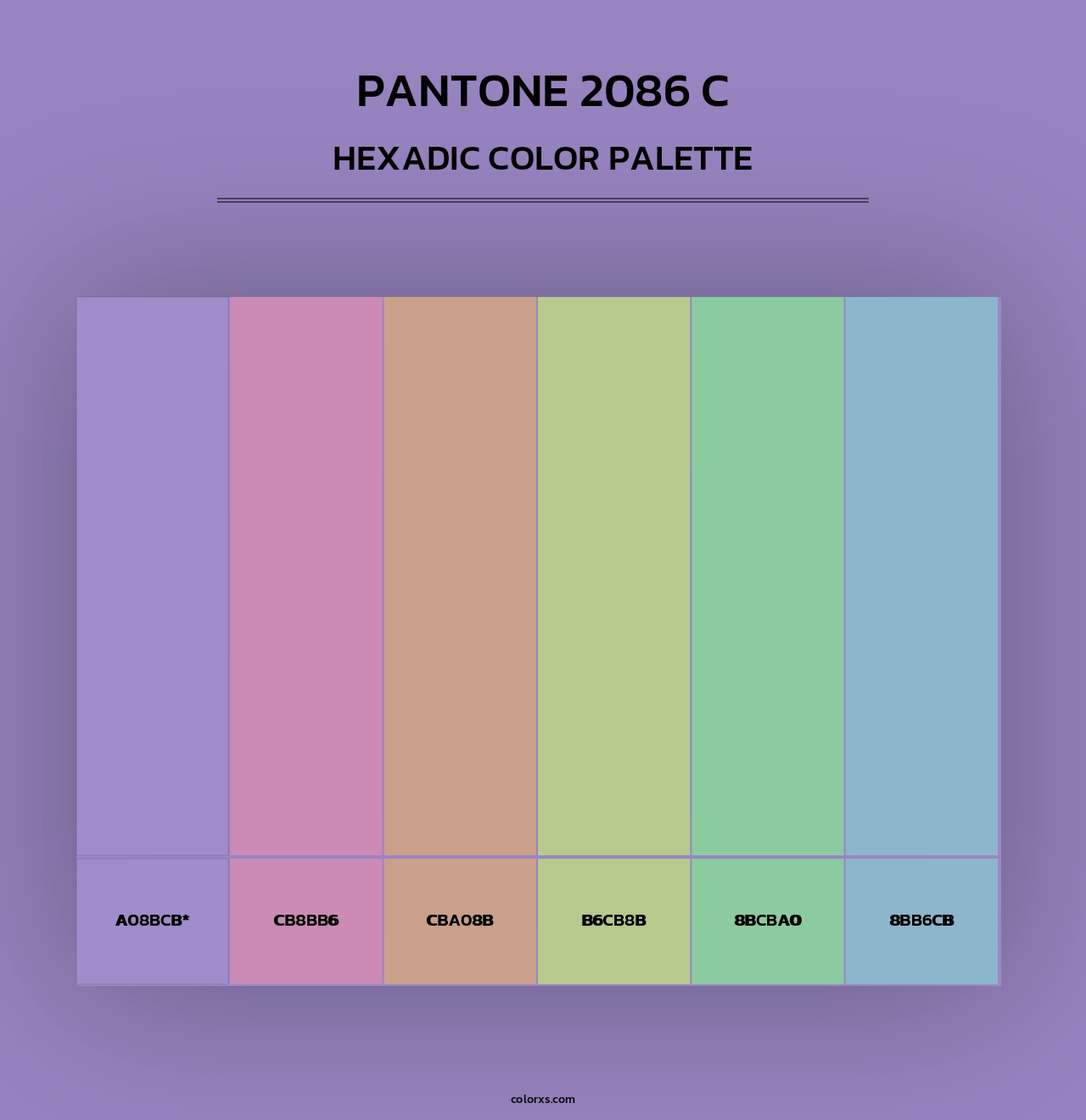 PANTONE 2086 C - Hexadic Color Palette