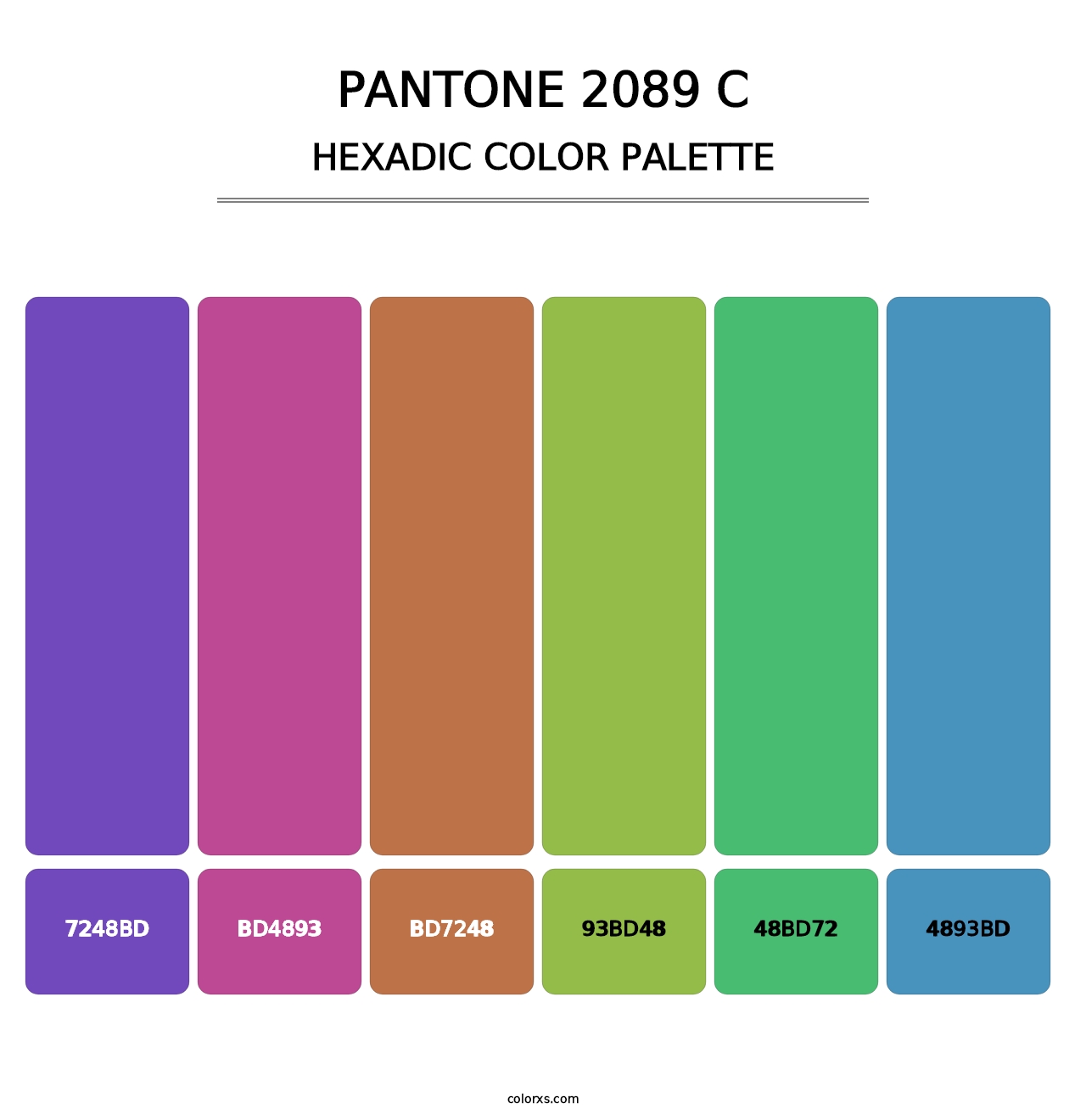 PANTONE 2089 C - Hexadic Color Palette