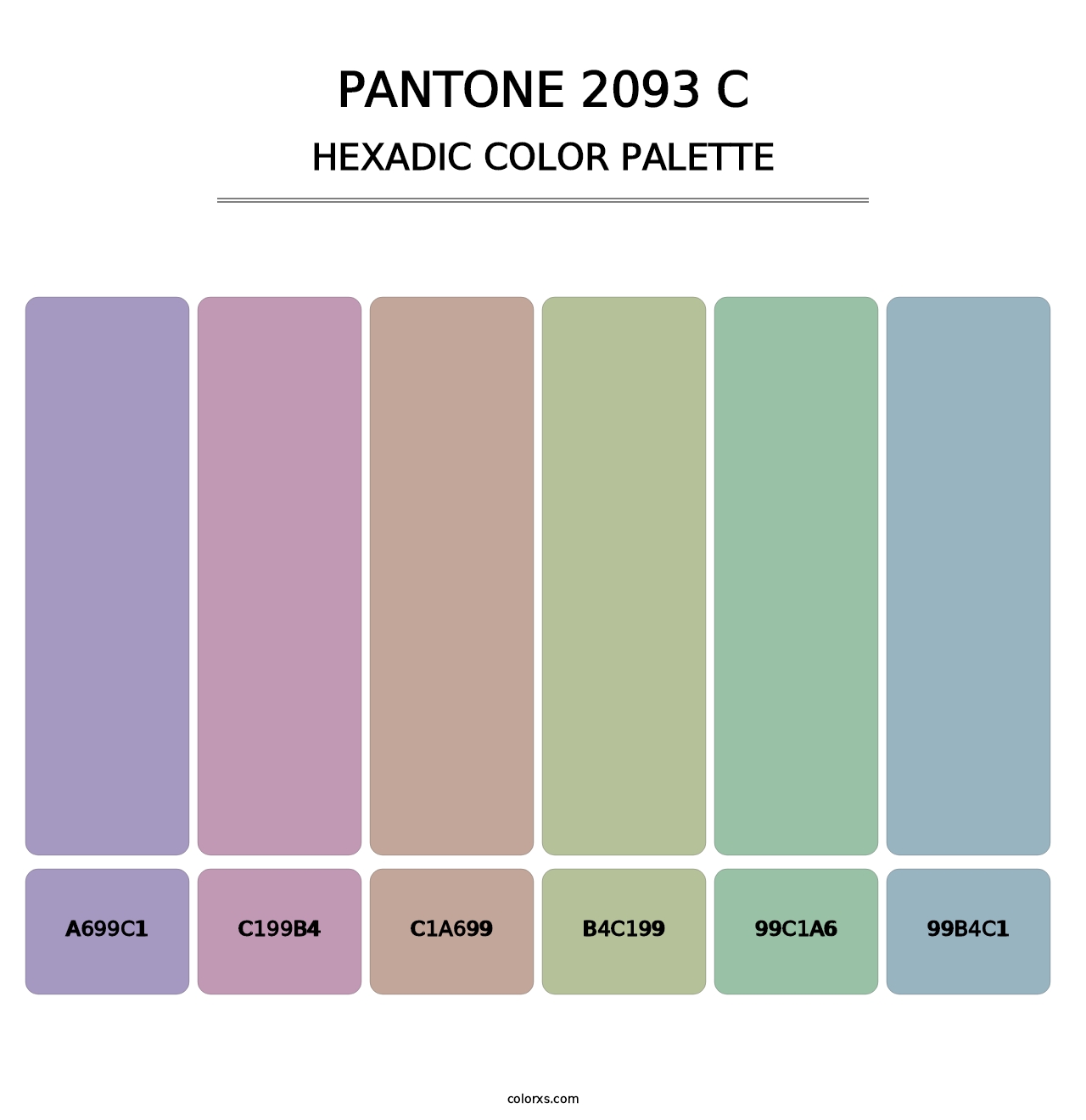 PANTONE 2093 C - Hexadic Color Palette