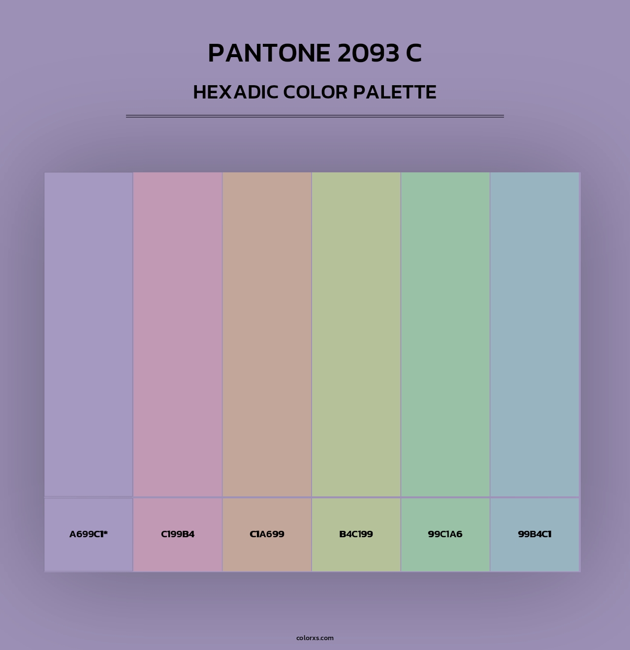 PANTONE 2093 C - Hexadic Color Palette