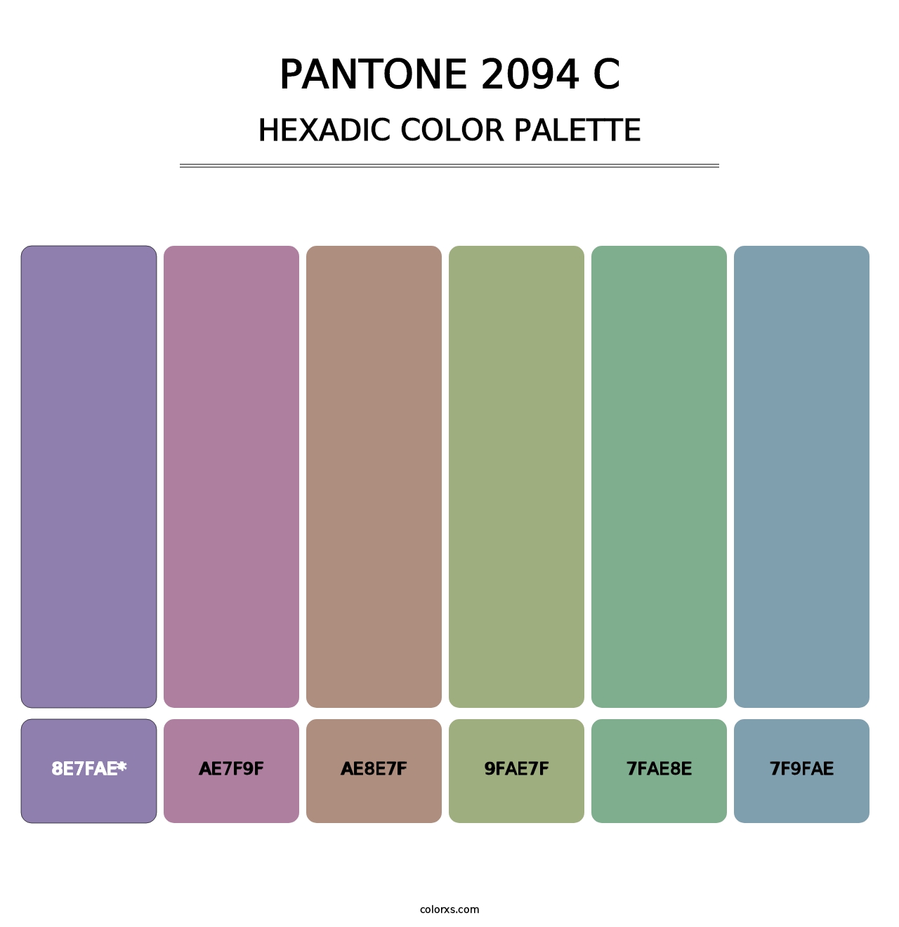 PANTONE 2094 C - Hexadic Color Palette