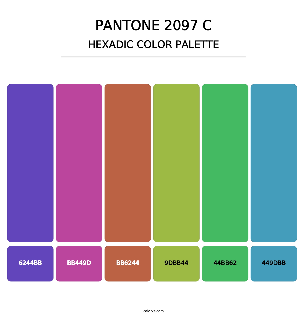 PANTONE 2097 C - Hexadic Color Palette