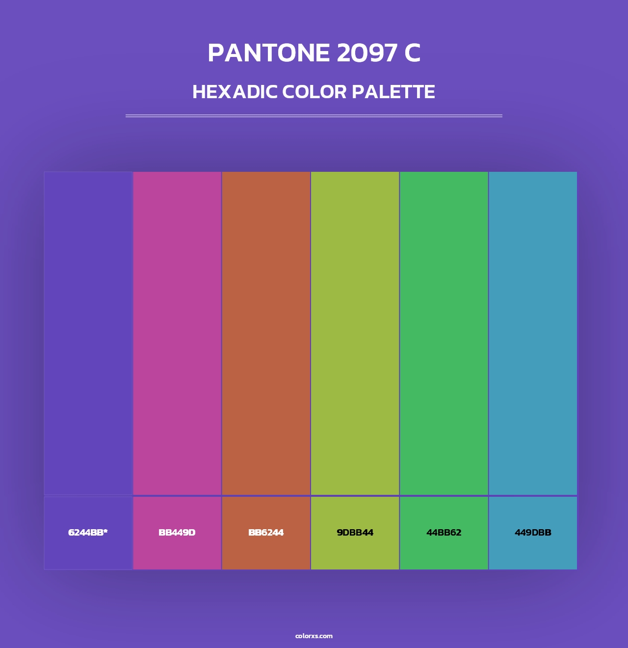 PANTONE 2097 C - Hexadic Color Palette