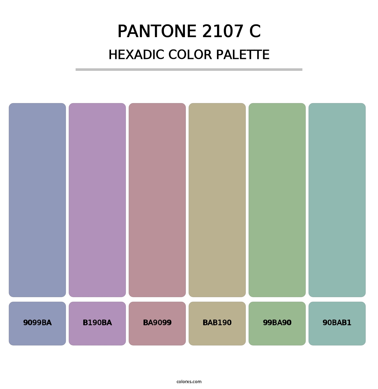 PANTONE 2107 C - Hexadic Color Palette