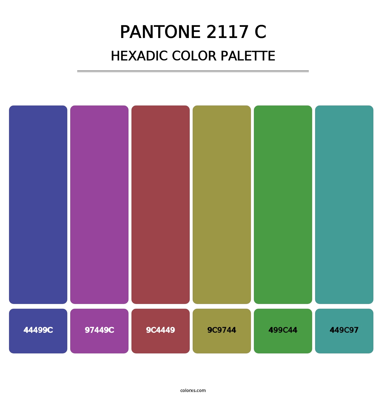 PANTONE 2117 C - Hexadic Color Palette