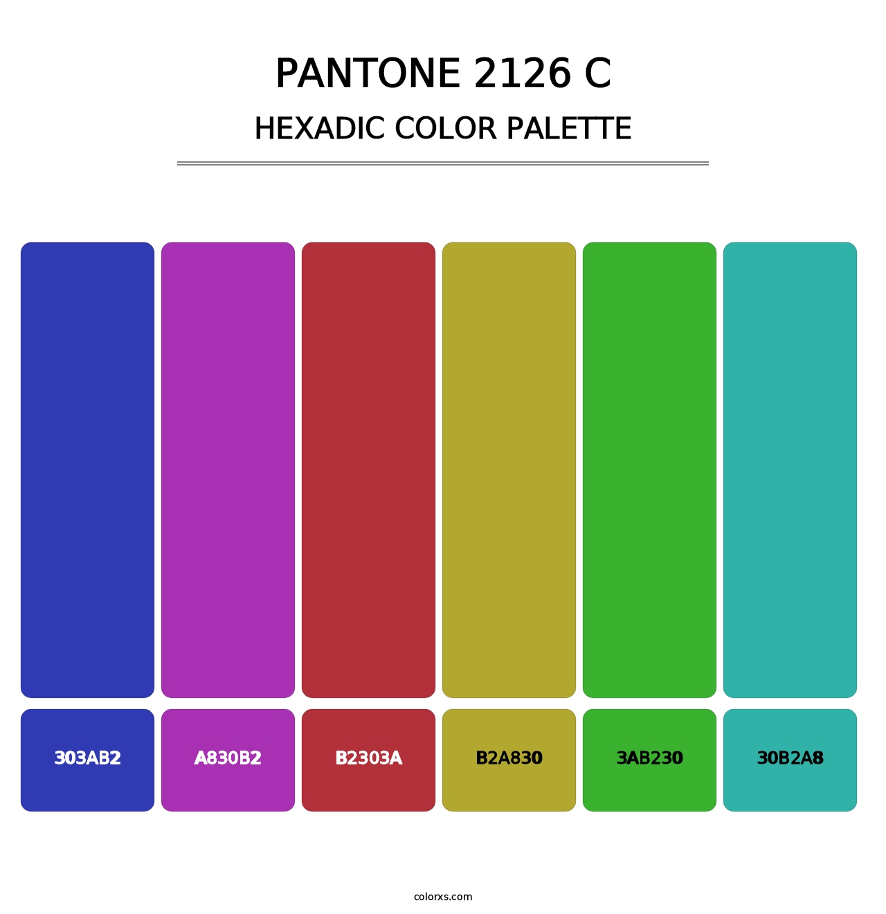 PANTONE 2126 C - Hexadic Color Palette