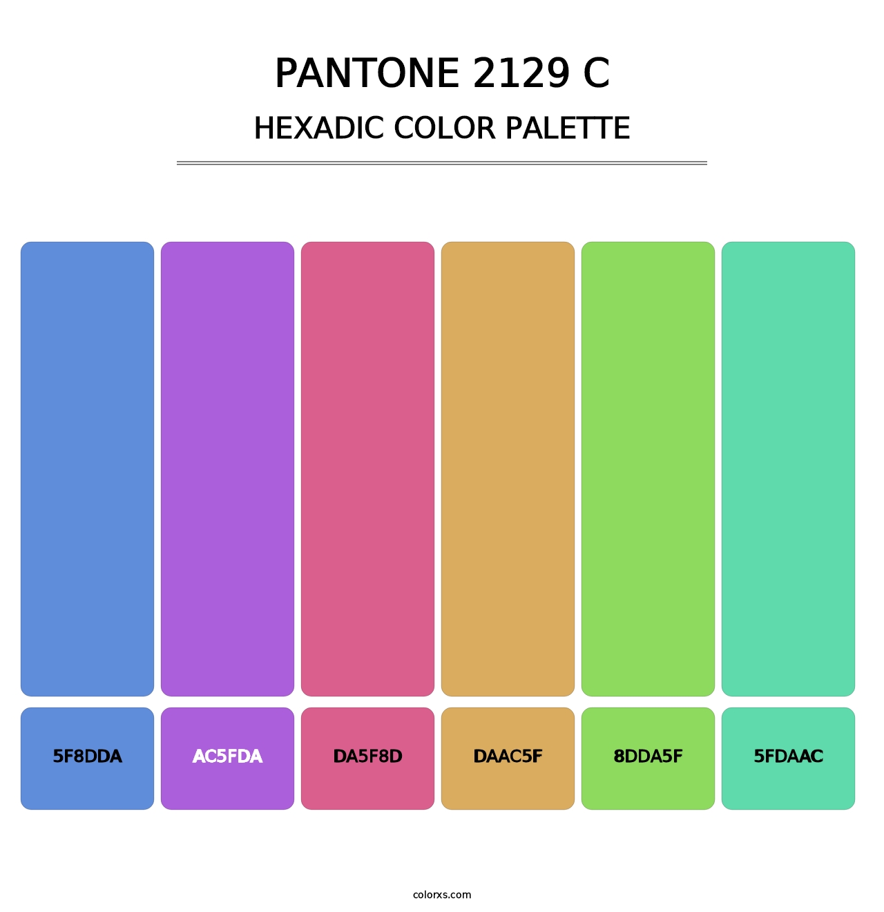 PANTONE 2129 C - Hexadic Color Palette