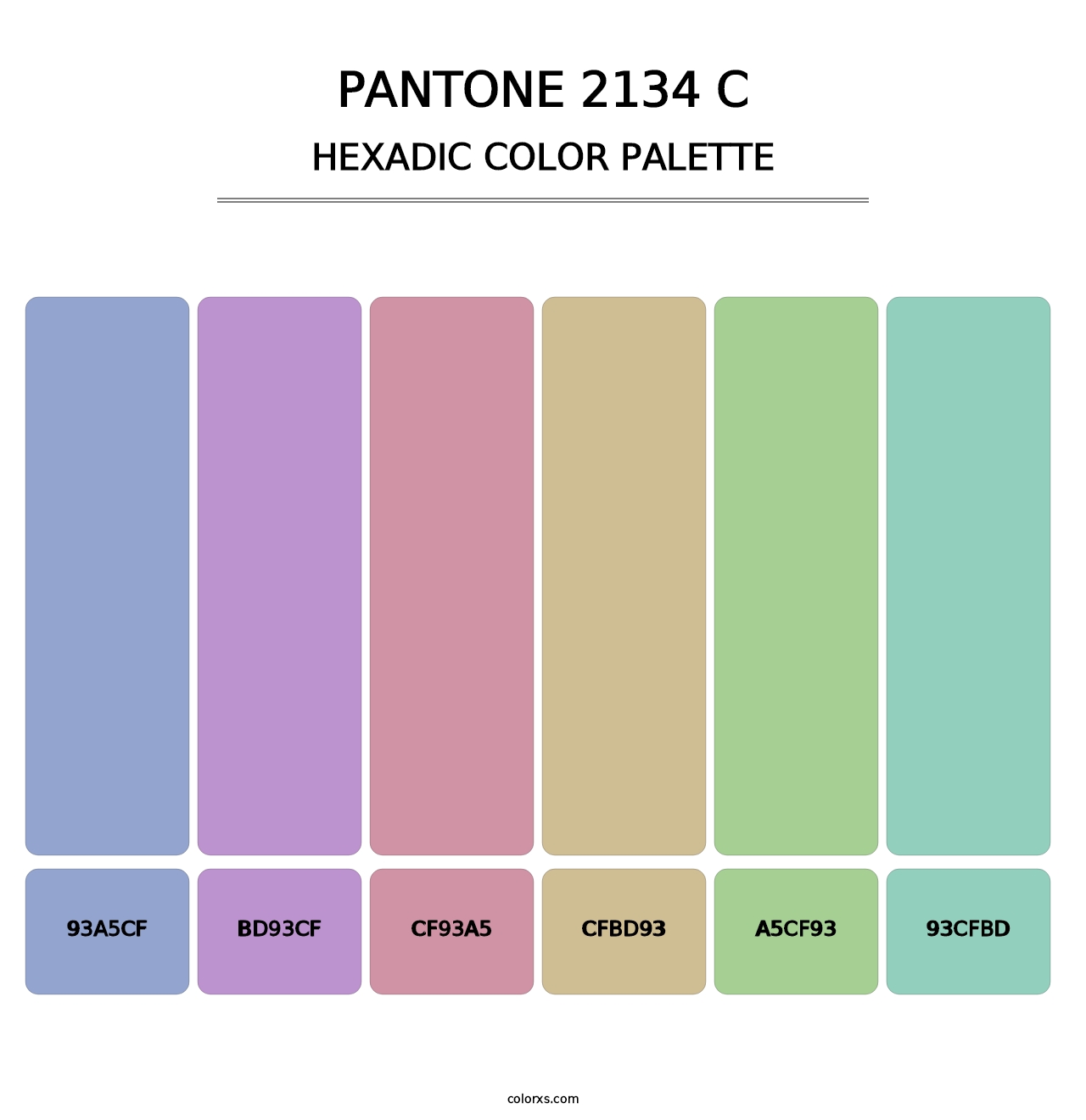 PANTONE 2134 C - Hexadic Color Palette