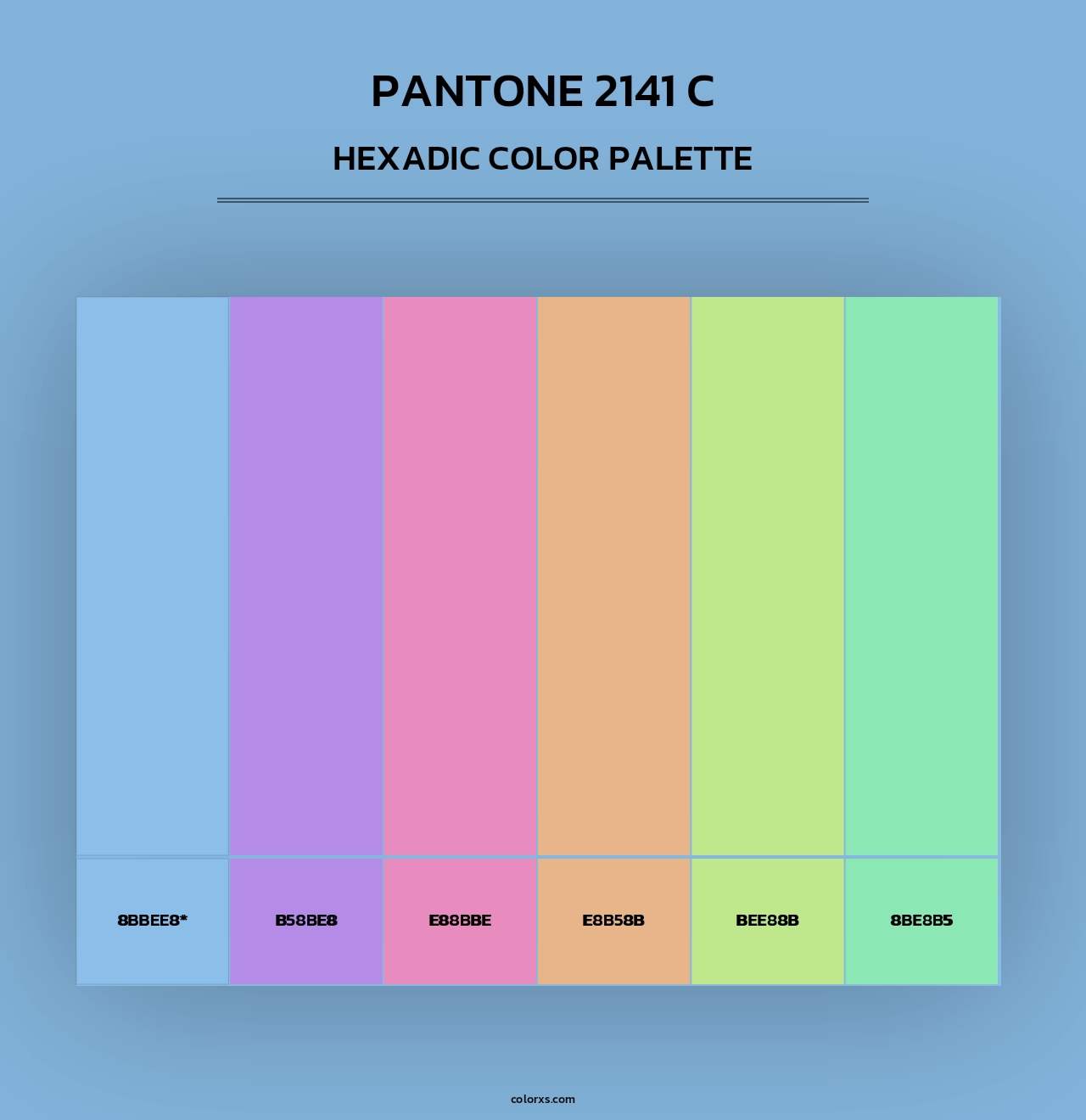 PANTONE 2141 C - Hexadic Color Palette