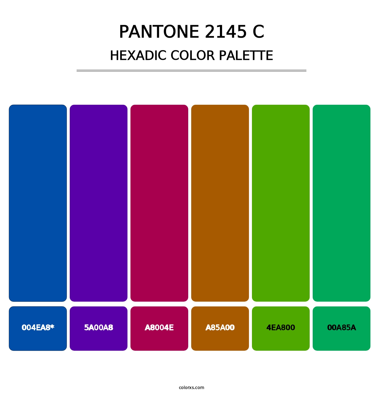 PANTONE 2145 C - Hexadic Color Palette