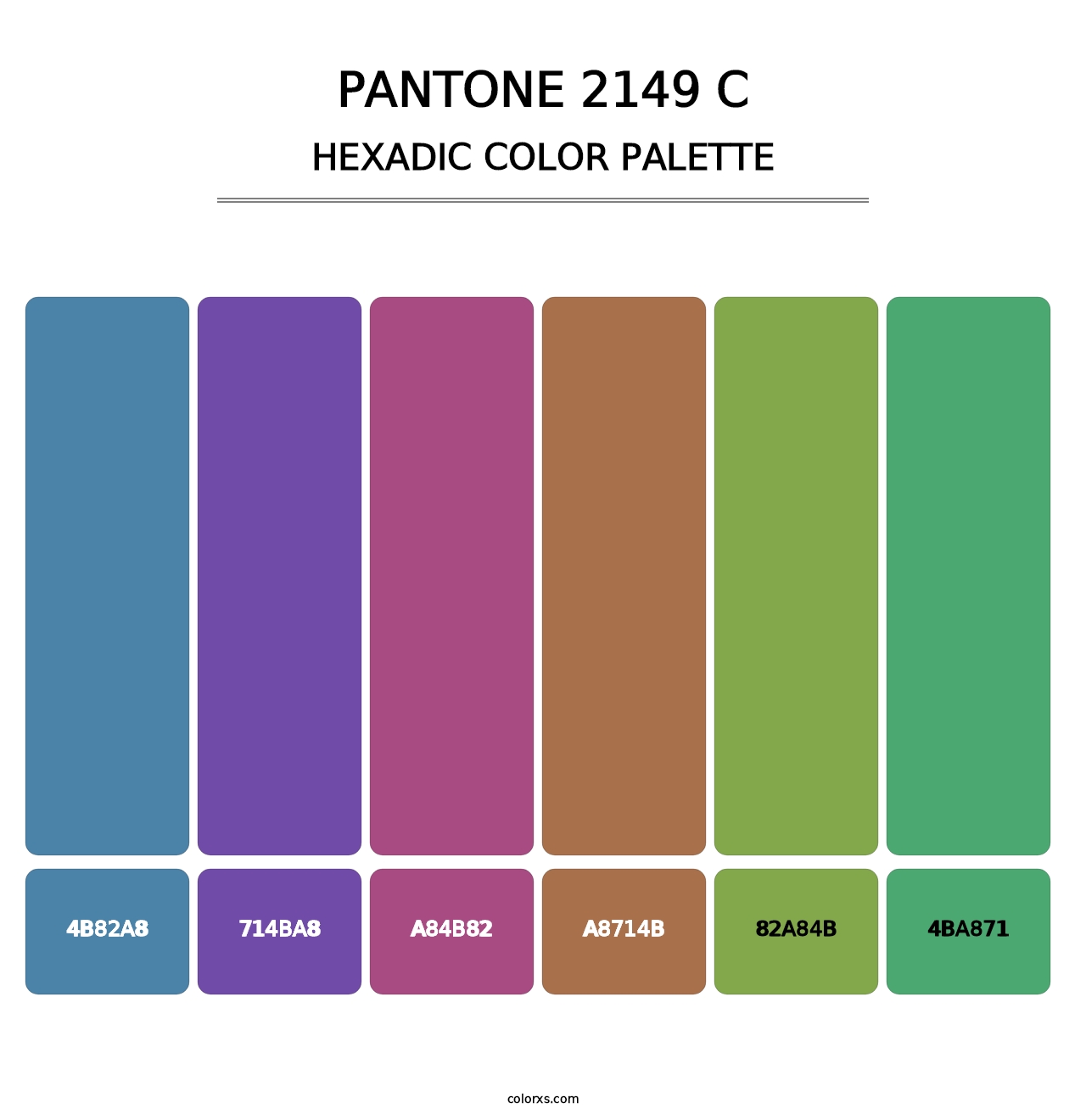 PANTONE 2149 C - Hexadic Color Palette