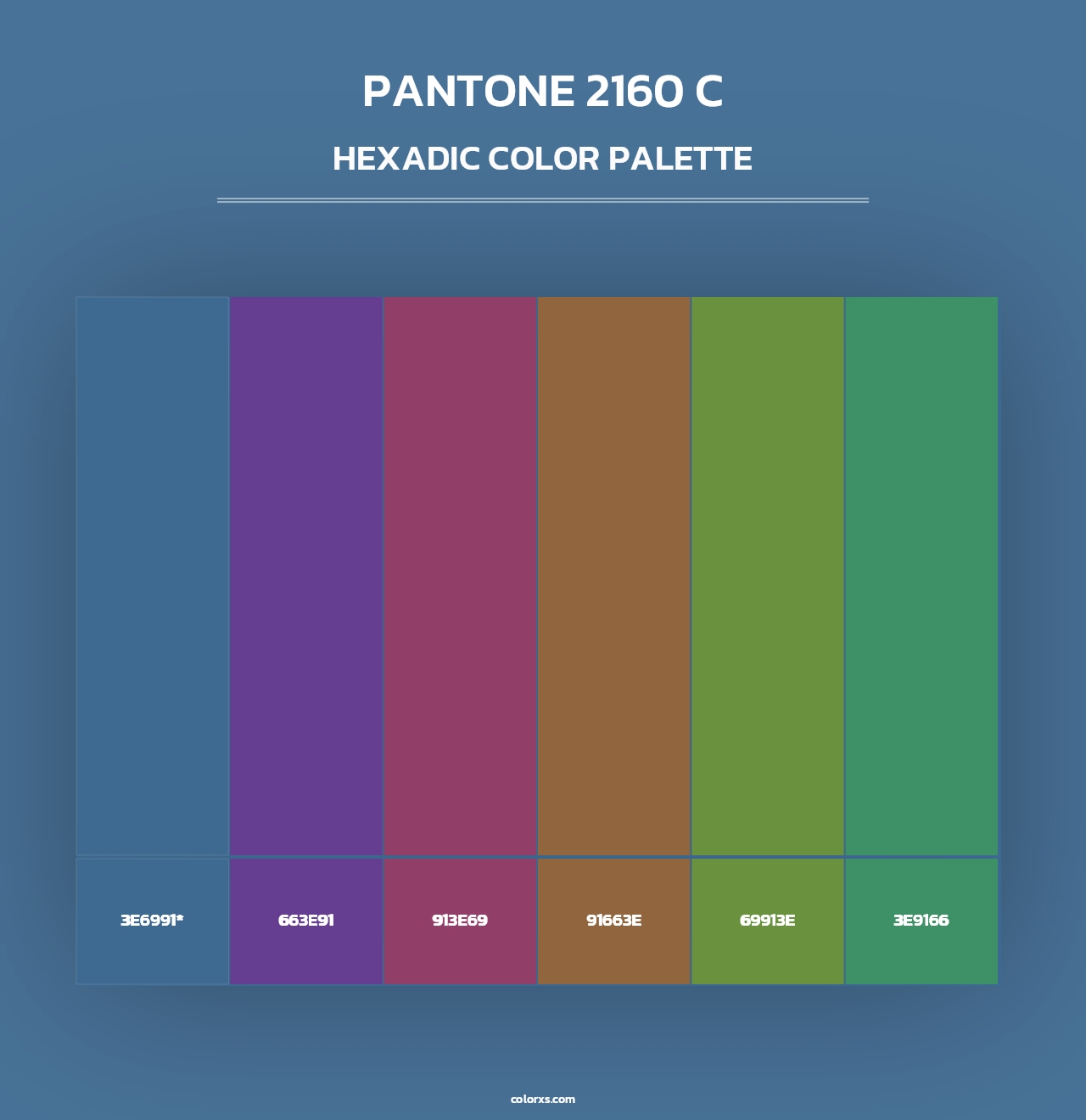PANTONE 2160 C - Hexadic Color Palette