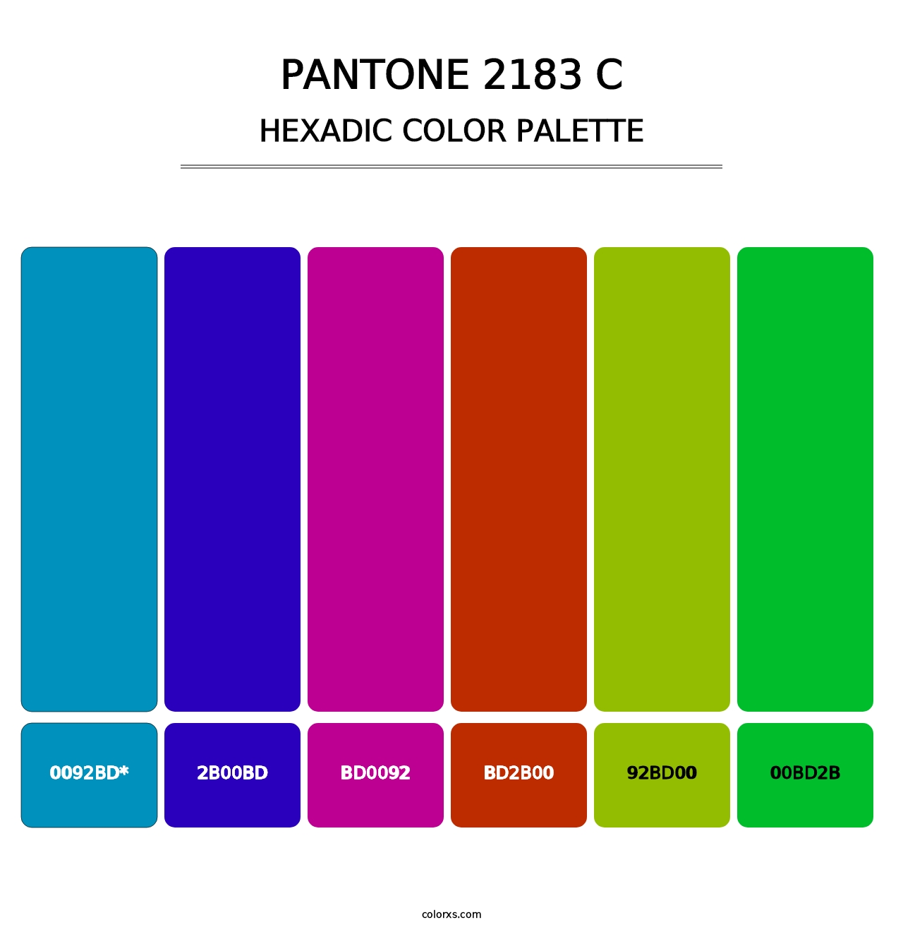 PANTONE 2183 C - Hexadic Color Palette