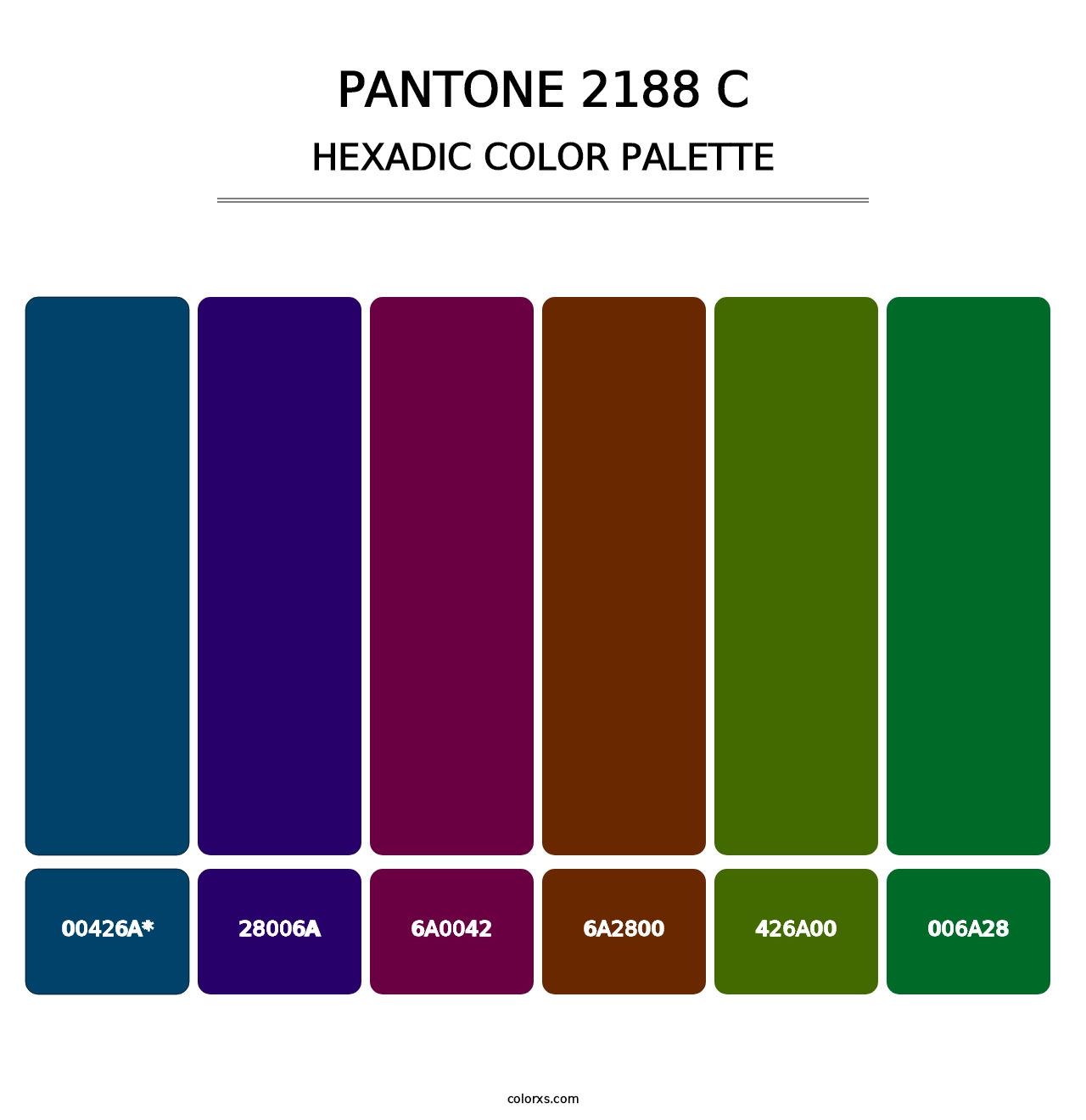 PANTONE 2188 C - Hexadic Color Palette