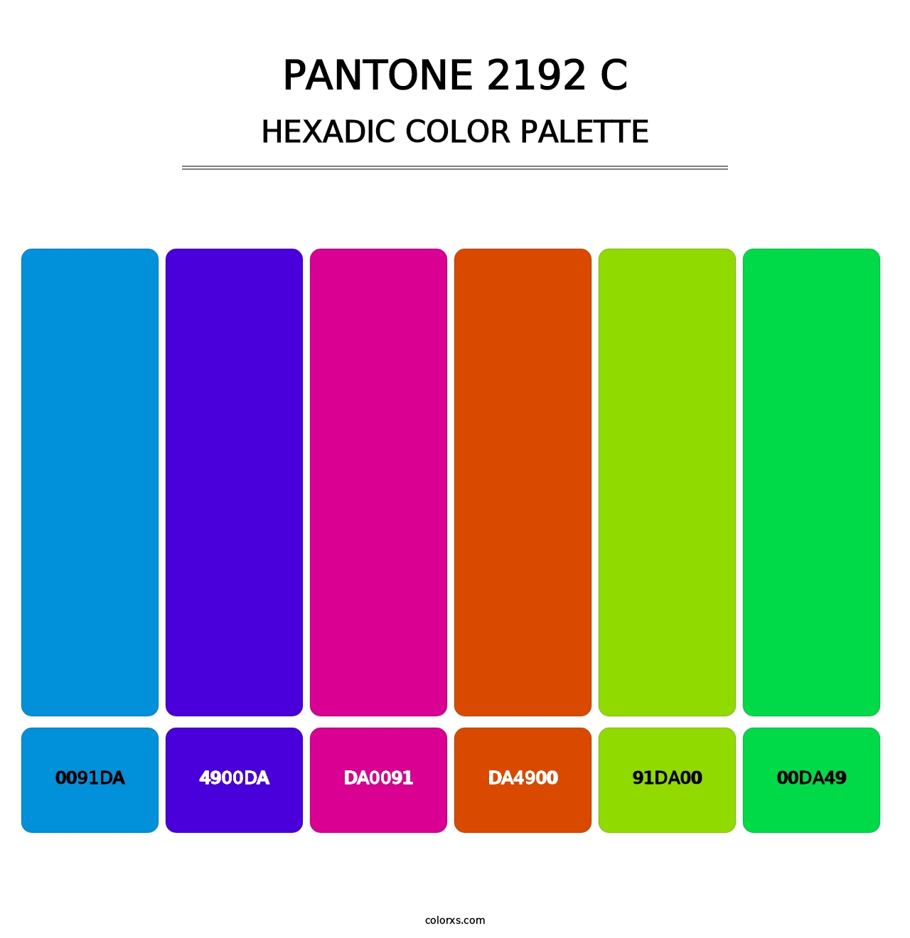 PANTONE 2192 C - Hexadic Color Palette