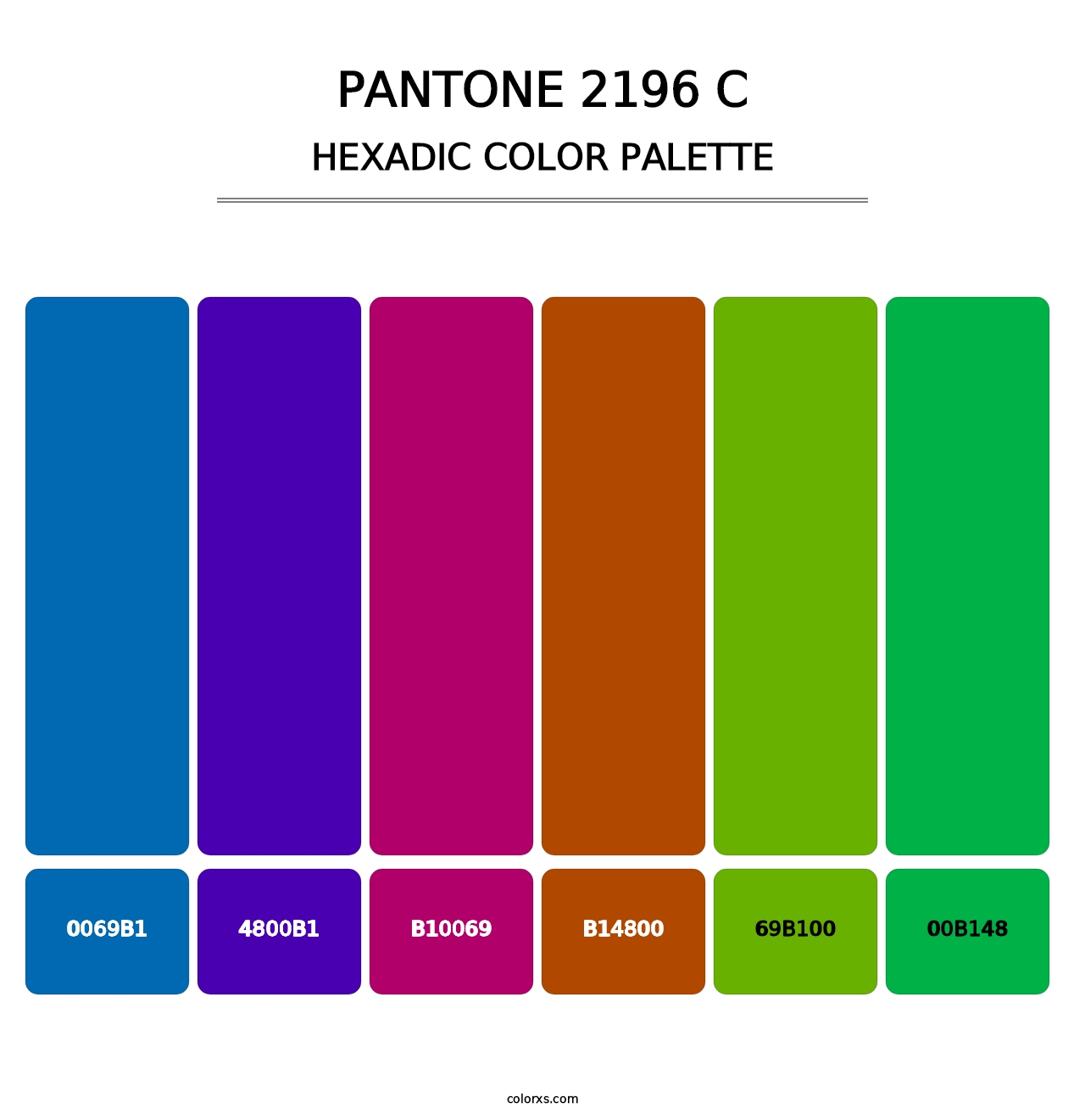 PANTONE 2196 C - Hexadic Color Palette