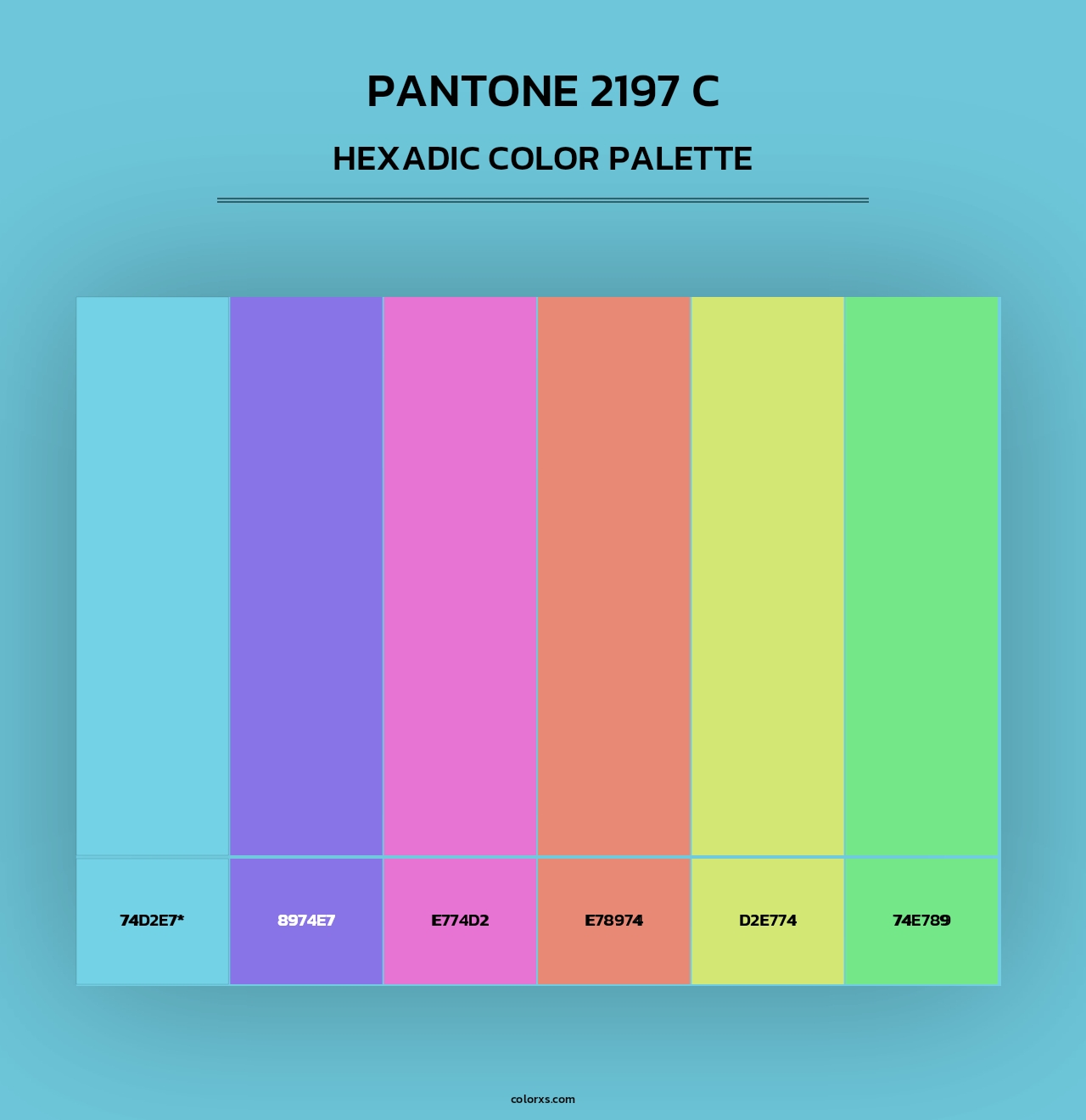PANTONE 2197 C - Hexadic Color Palette