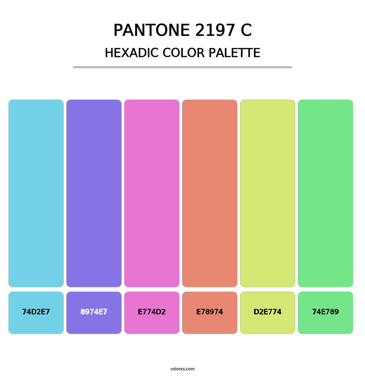 PANTONE 2197 C - Hexadic Color Palette