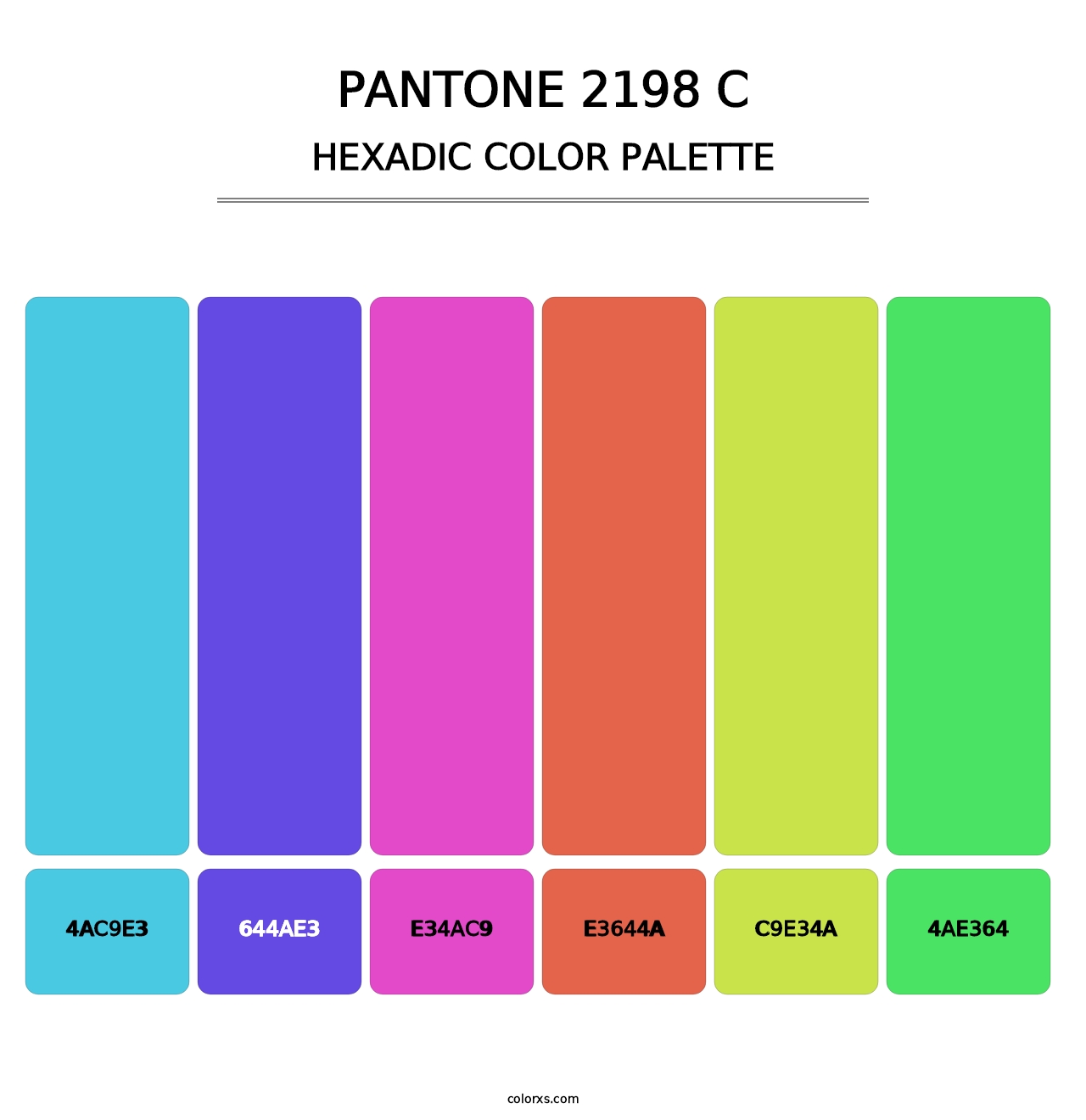PANTONE 2198 C - Hexadic Color Palette