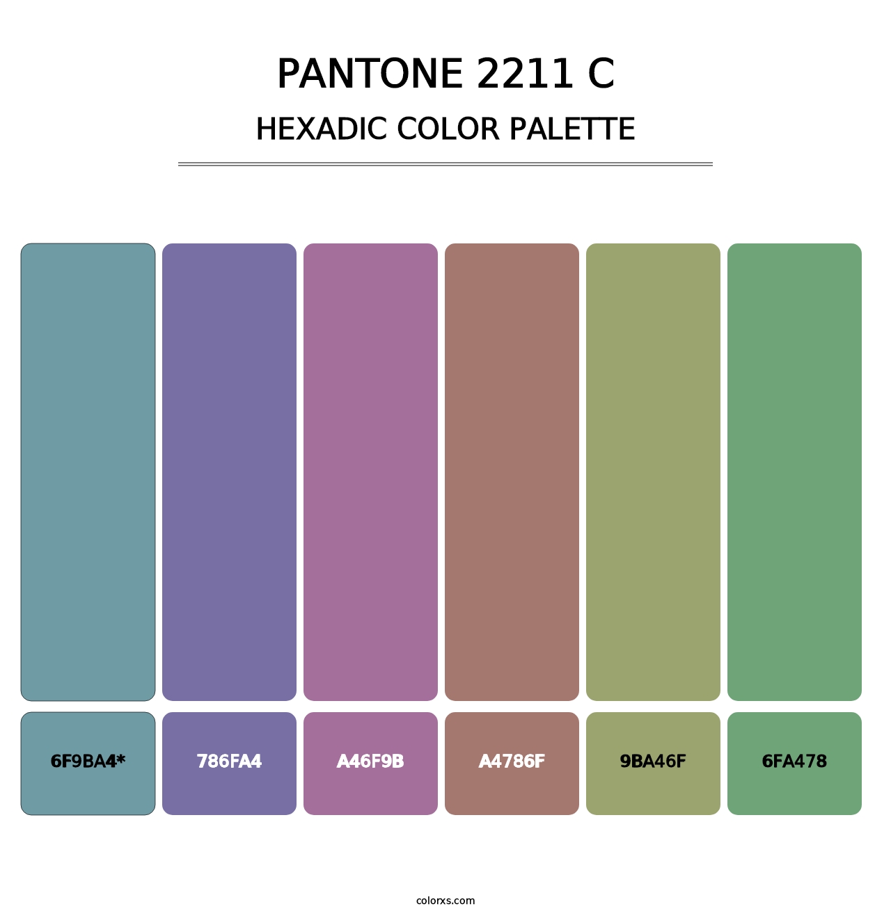 PANTONE 2211 C - Hexadic Color Palette