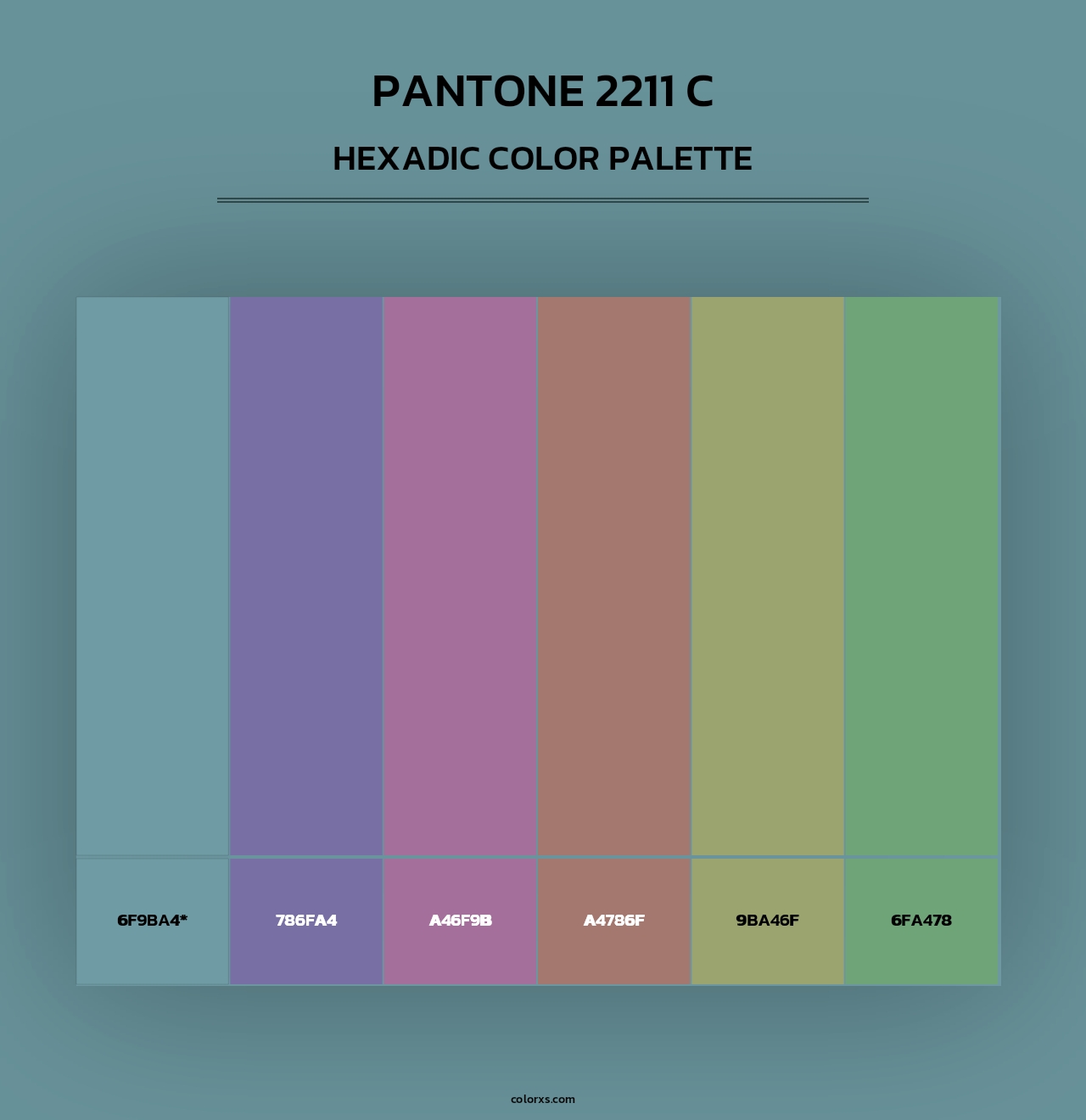 PANTONE 2211 C - Hexadic Color Palette