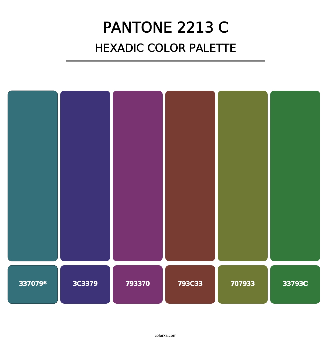 PANTONE 2213 C - Hexadic Color Palette