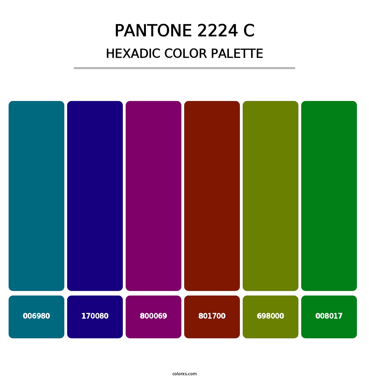 PANTONE 2224 C - Hexadic Color Palette