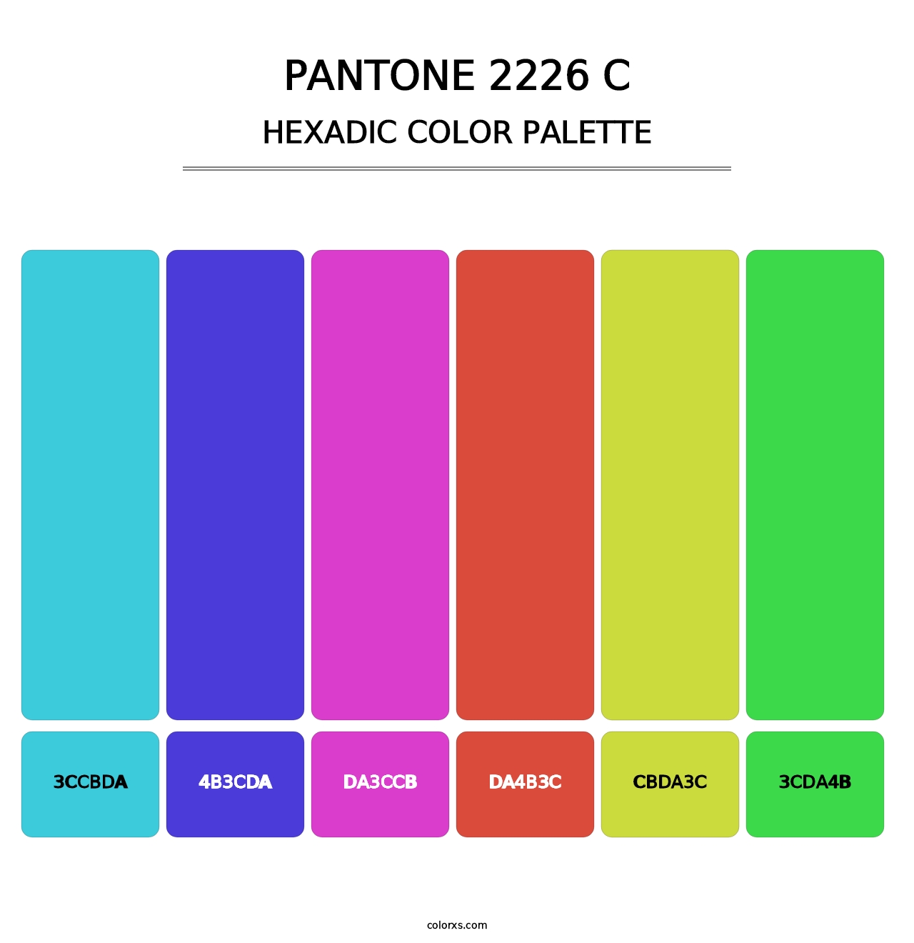 PANTONE 2226 C - Hexadic Color Palette