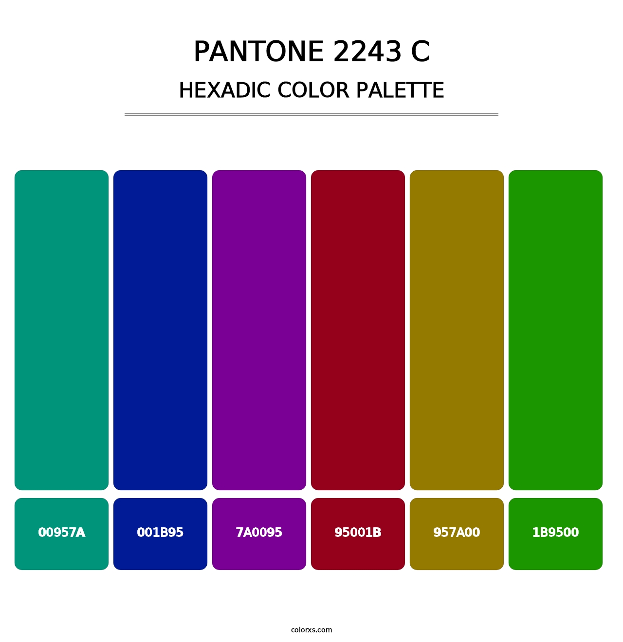 PANTONE 2243 C - Hexadic Color Palette