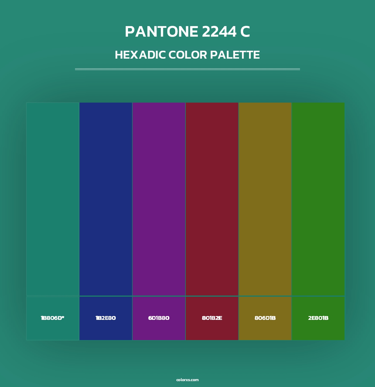 PANTONE 2244 C - Hexadic Color Palette