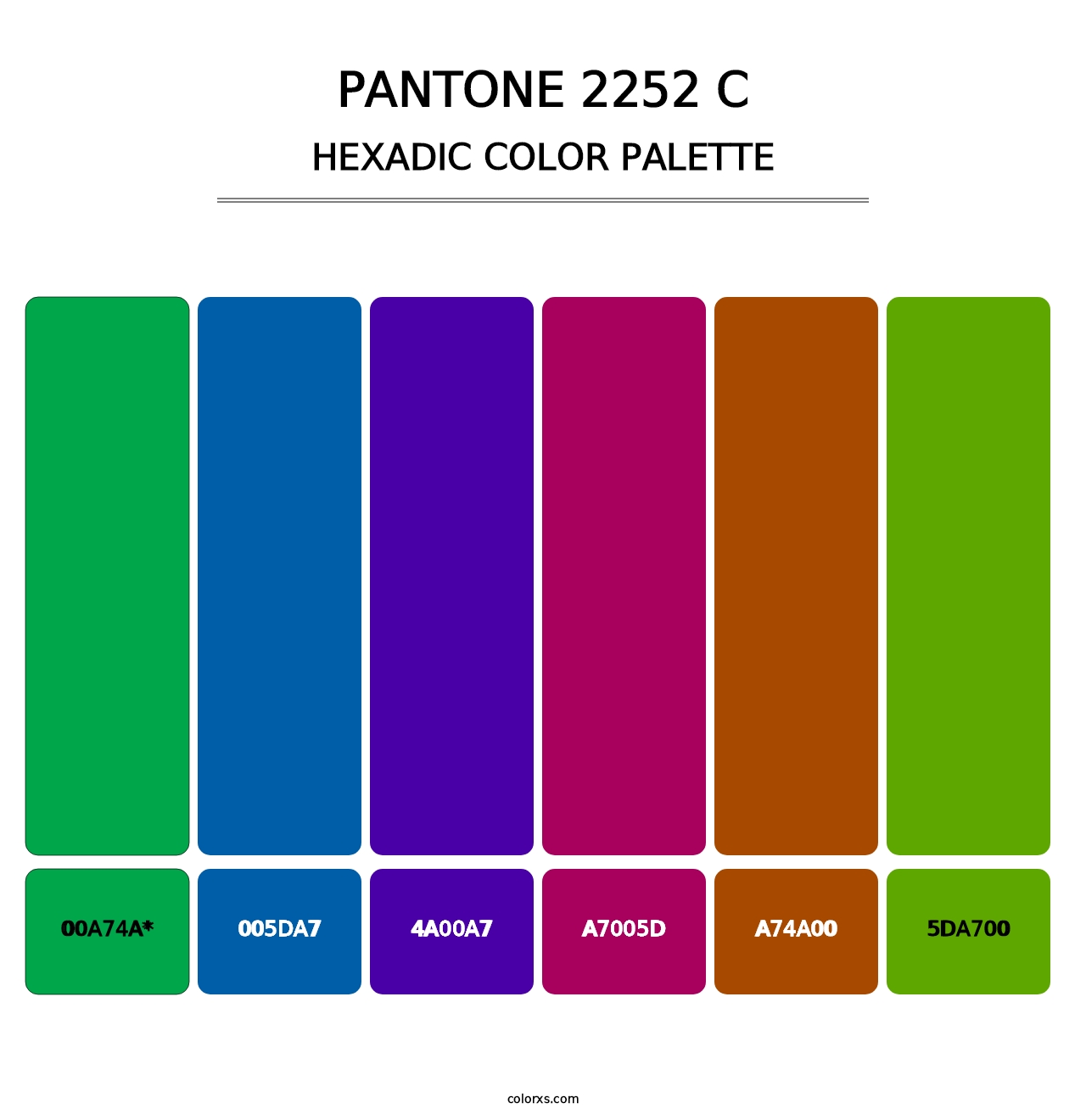 PANTONE 2252 C - Hexadic Color Palette