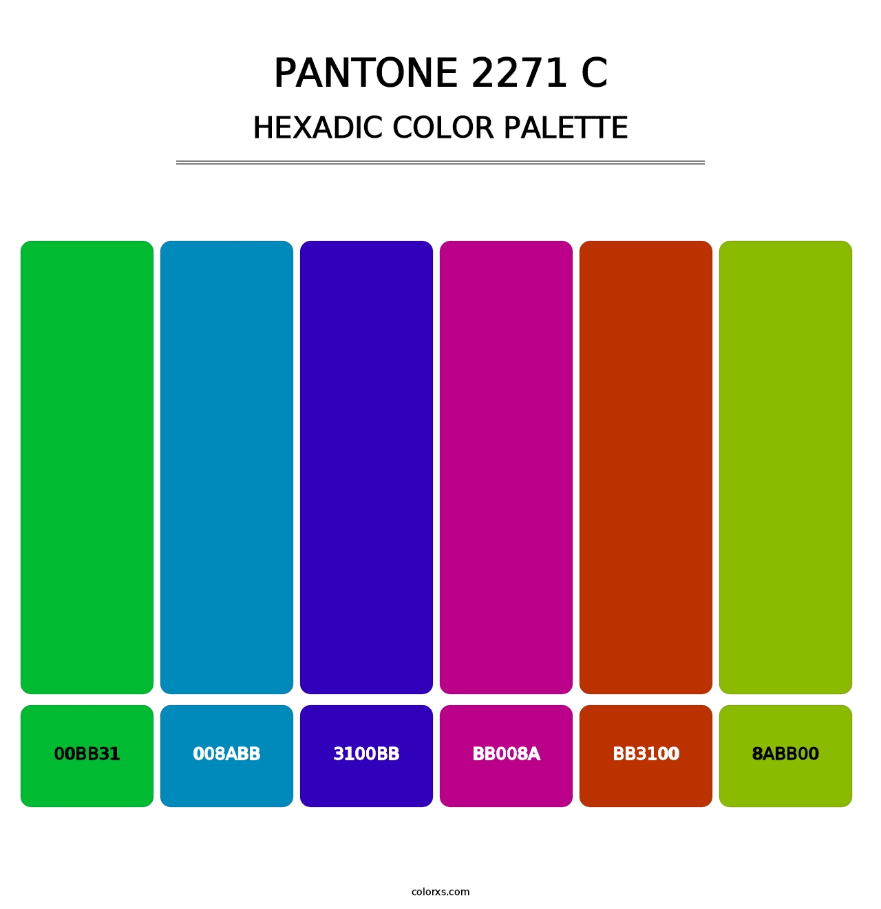 PANTONE 2271 C - Hexadic Color Palette