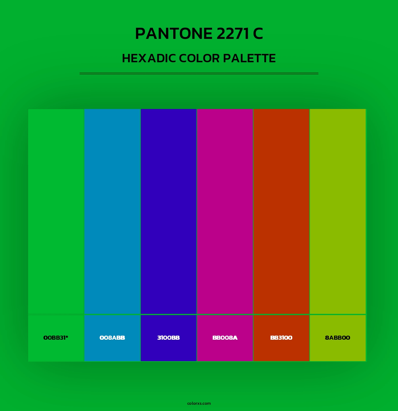 PANTONE 2271 C - Hexadic Color Palette