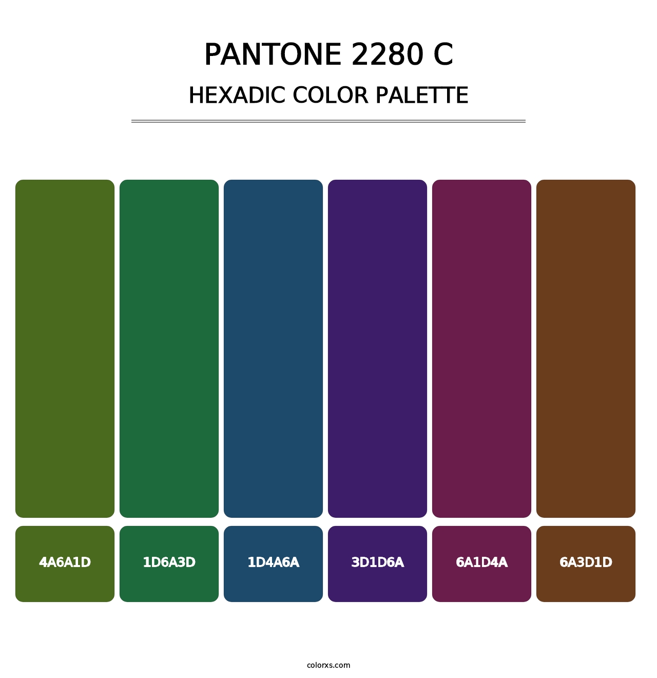 PANTONE 2280 C - Hexadic Color Palette