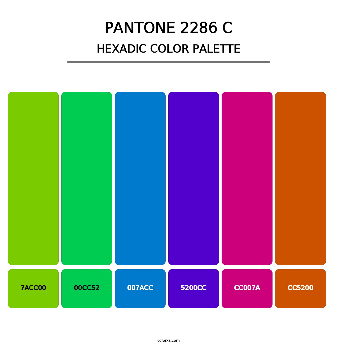 PANTONE 2286 C - Hexadic Color Palette