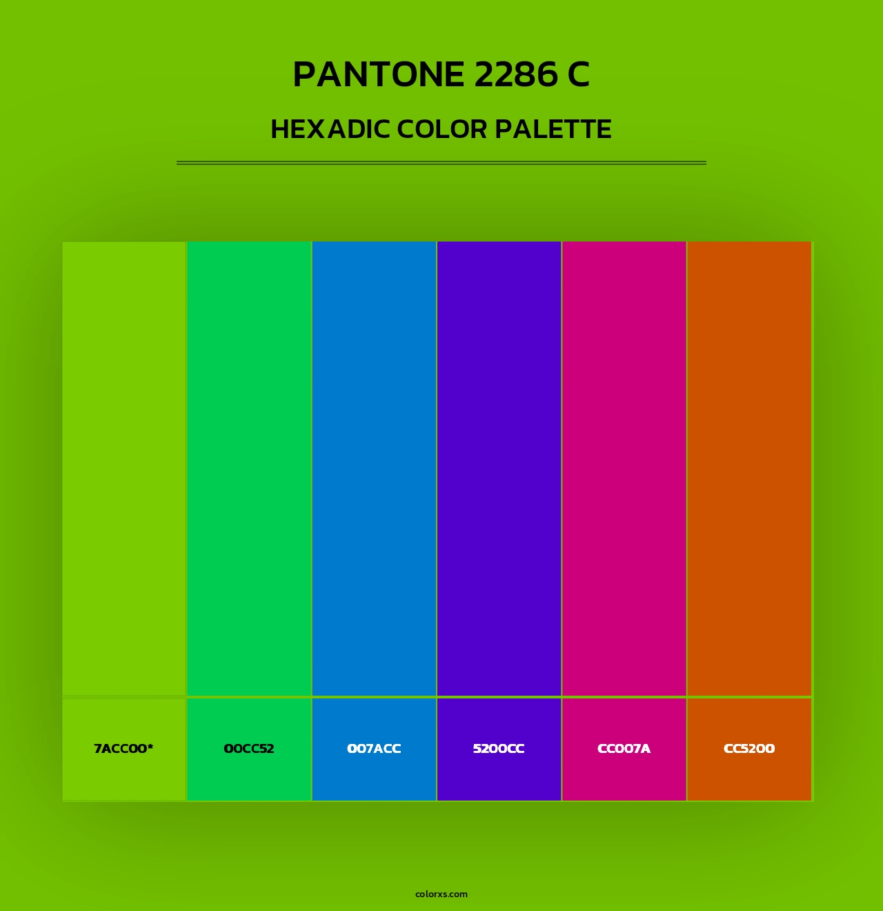 PANTONE 2286 C - Hexadic Color Palette