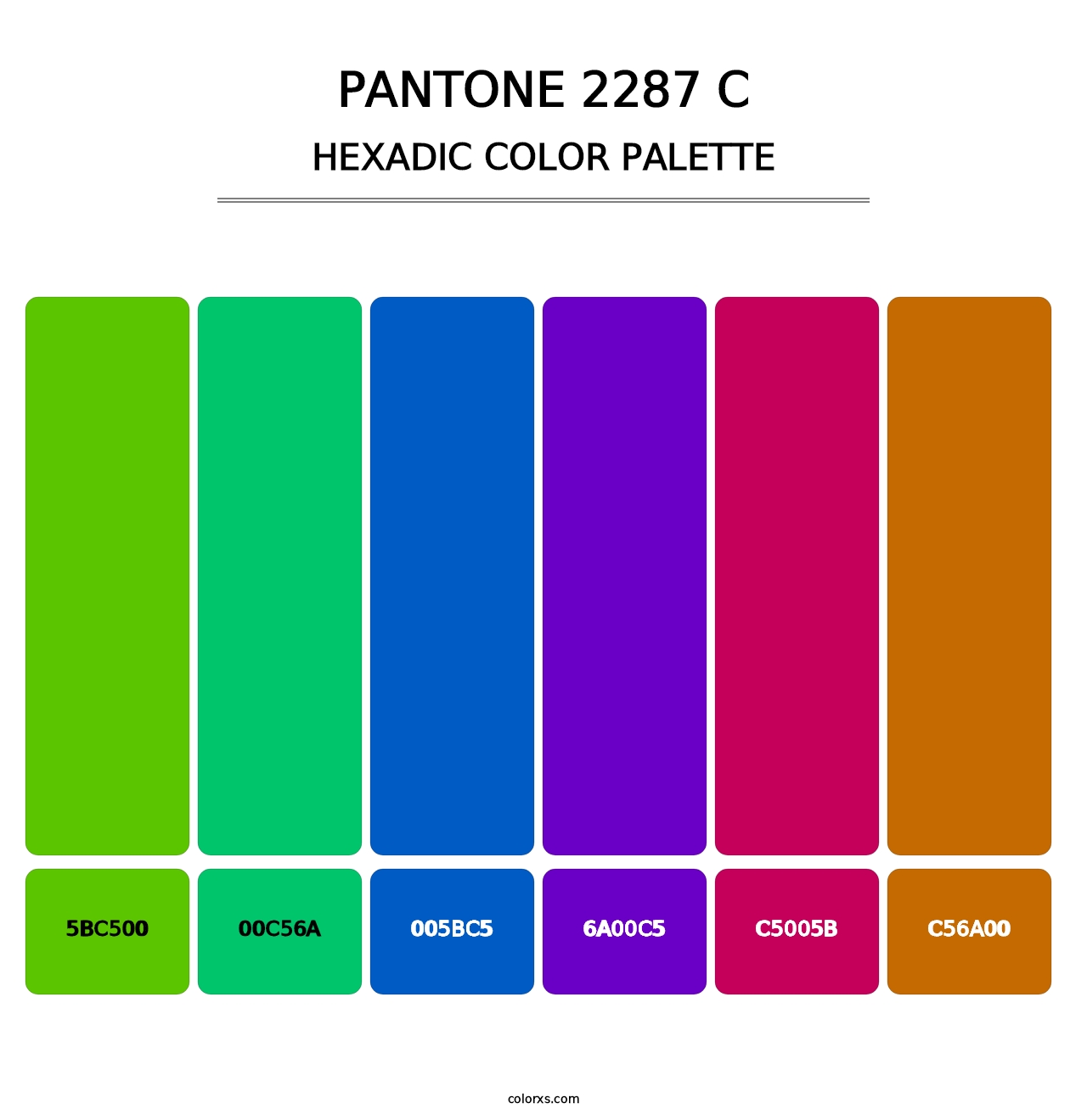 PANTONE 2287 C - Hexadic Color Palette