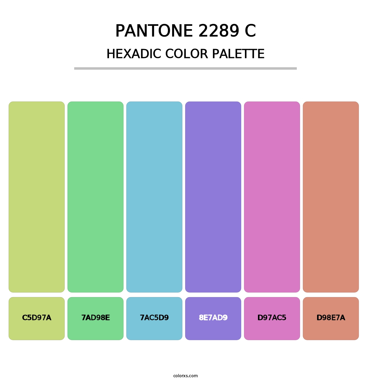 PANTONE 2289 C - Hexadic Color Palette